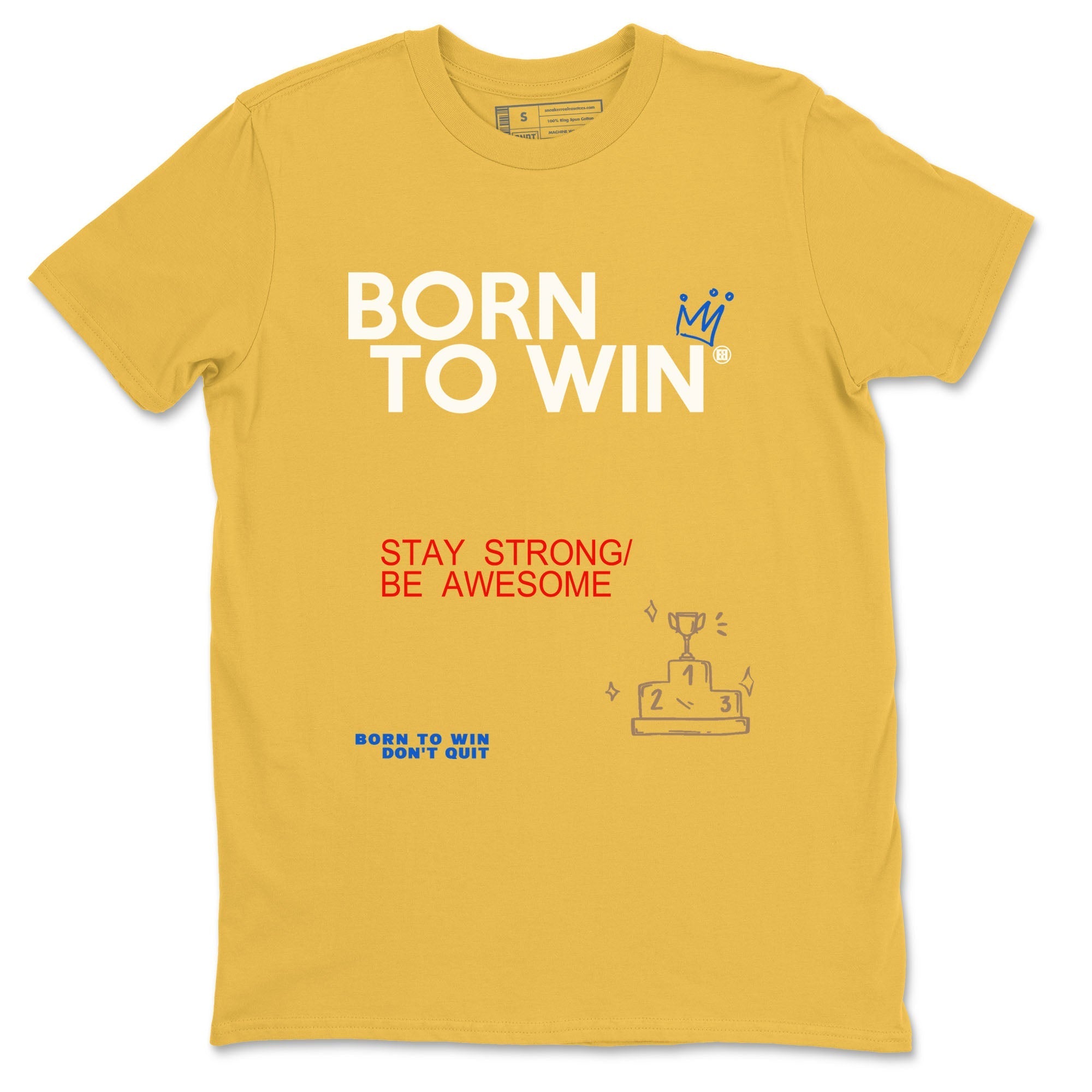 Born To Win snkmatch Tees - Air Jordan 1 Travis Scott Canary