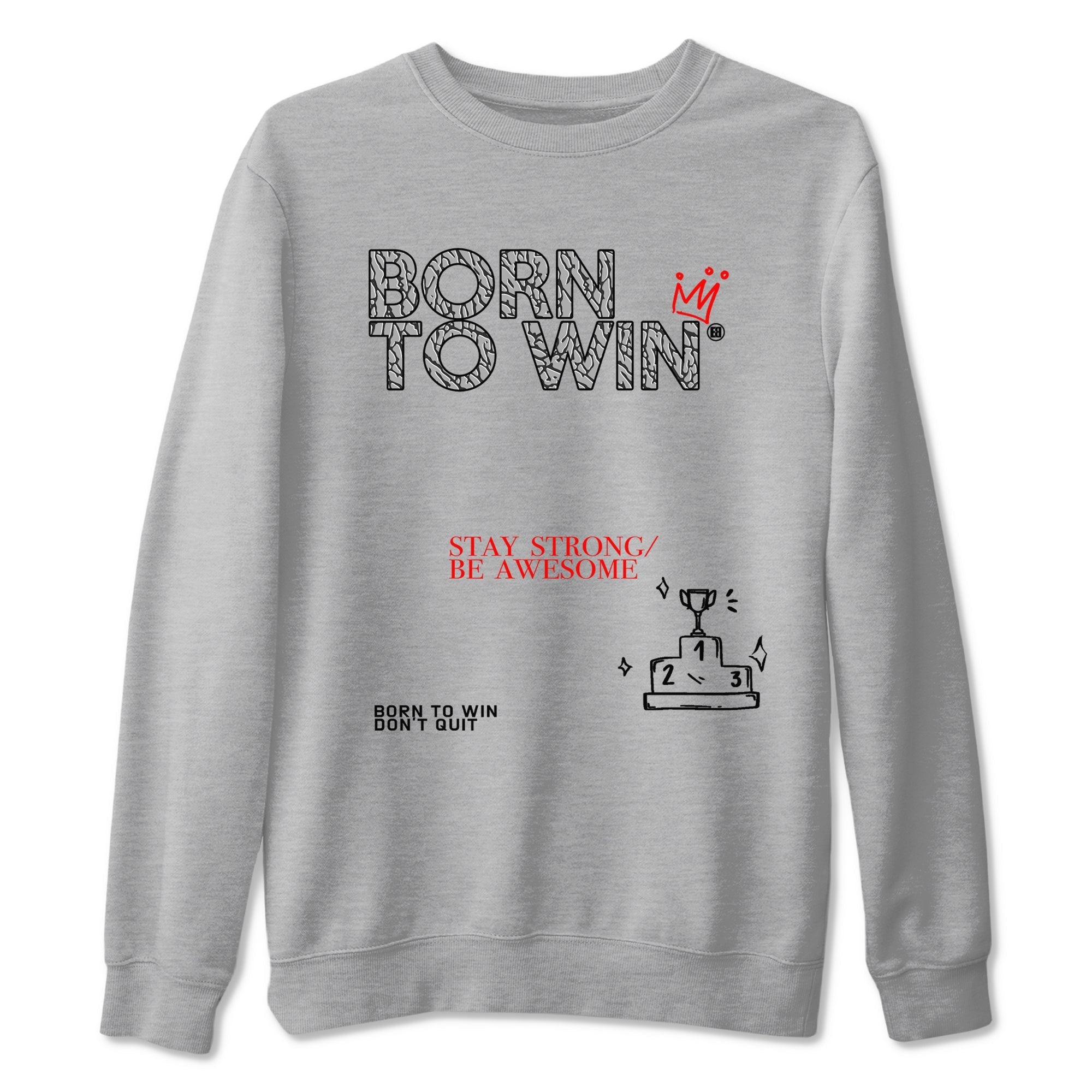 Born To Win snkmatch Tees - Air Jordan 3 Black Cement