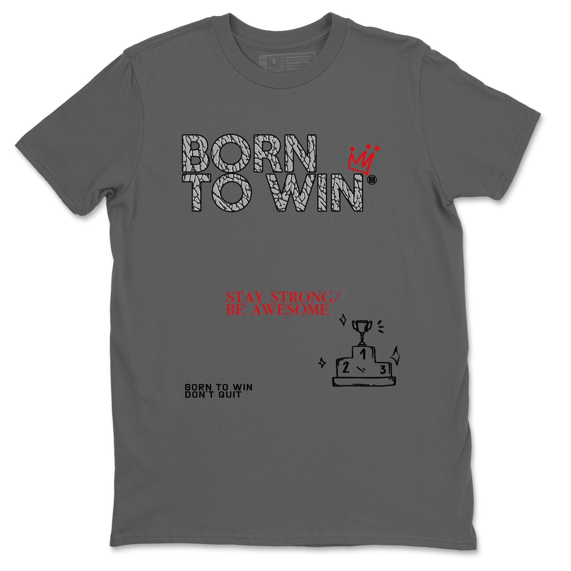Born To Win snkmatch Tees - Air Jordan 3 Black Cement