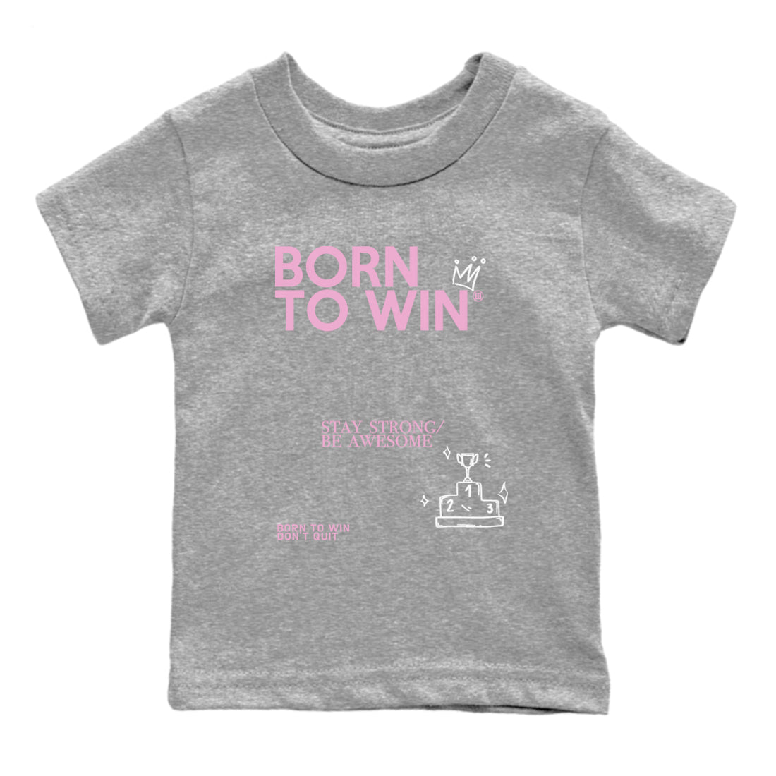 Born To Win snkmatch Tees Kids - Air Jordan 4 Orchid