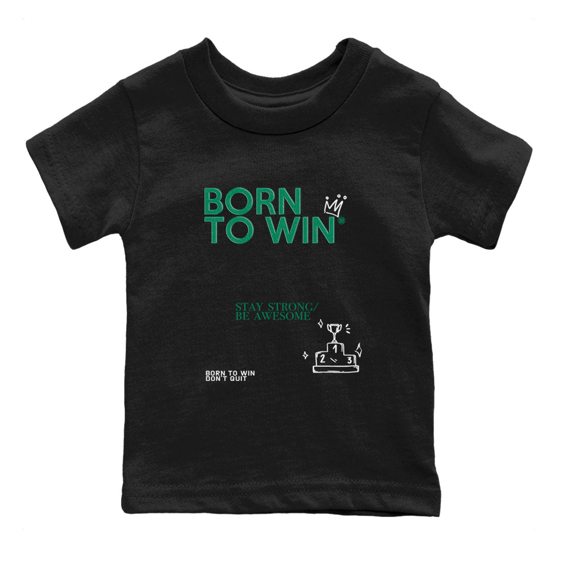 Born To Win snkmatch Tees Kids - Air Jordan 4 Oxidized Green