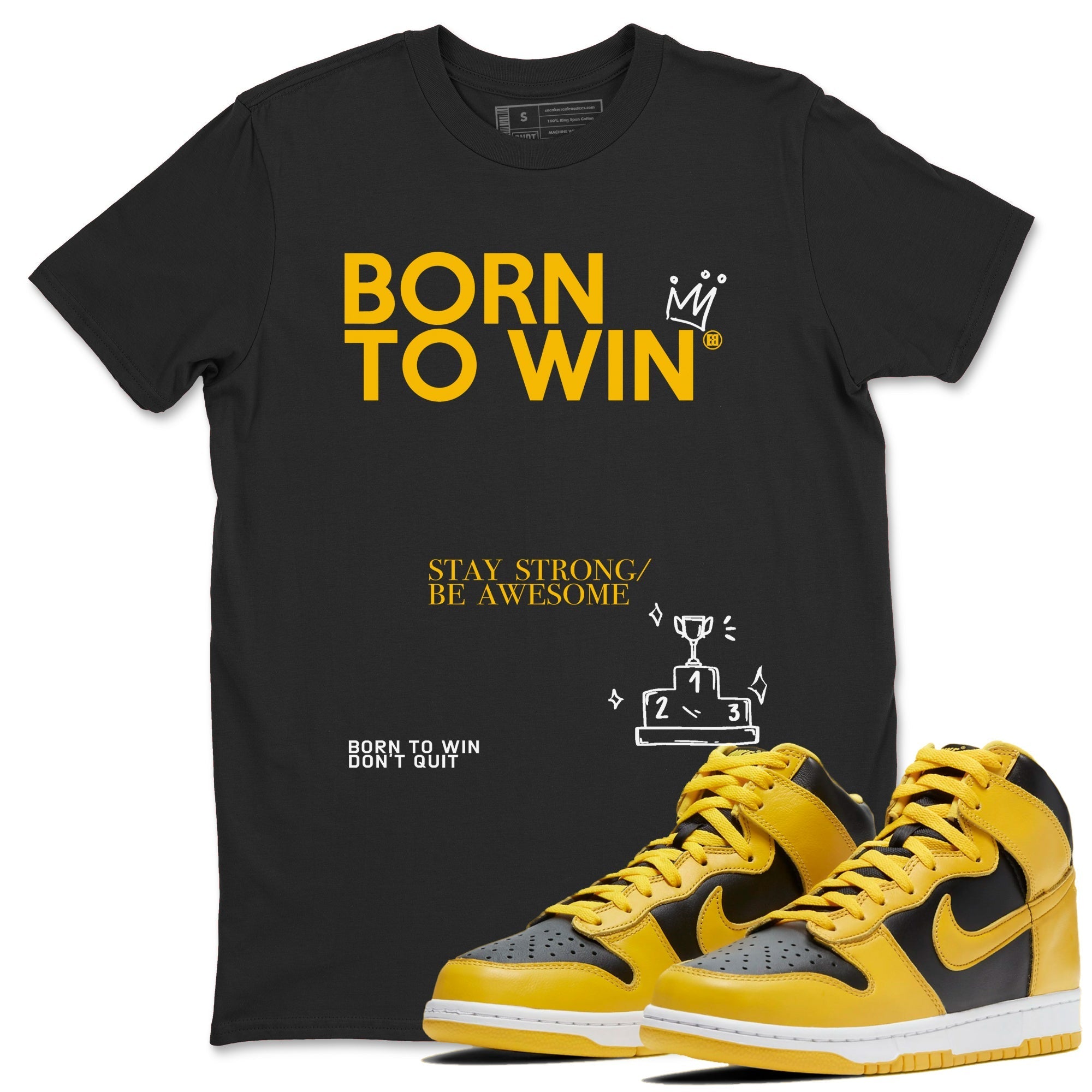 Born To Win snkmatch Tees - Dunk High Pollen