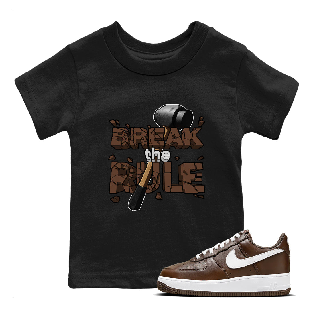 Break The Rule snkmatch Tee Kids - Air Force 1 Chocolate