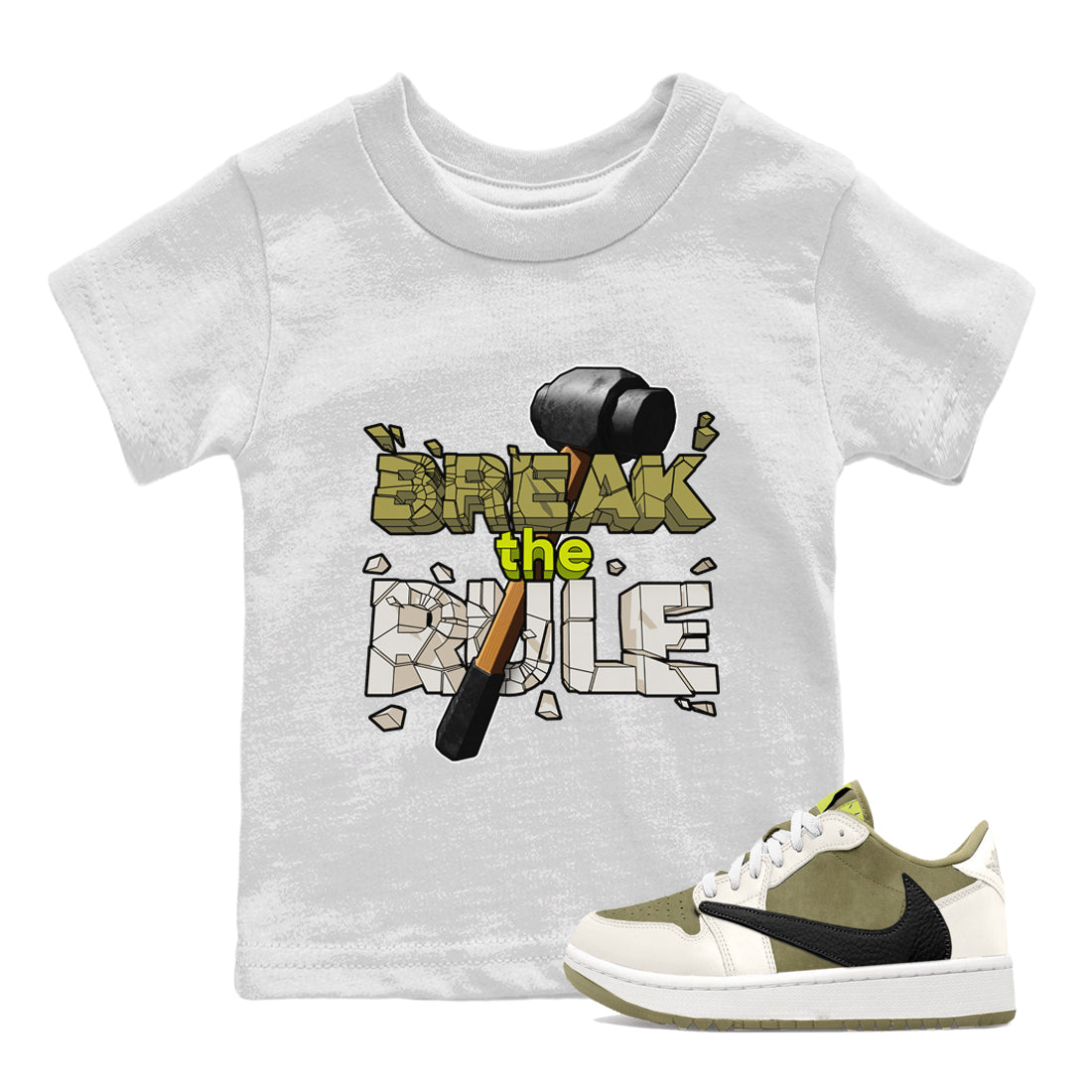 Break The Rule snkmatch Tee Kids - Air Jordan 1 Travis Scott Golf