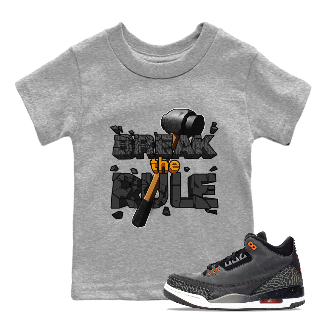 Break The Rule snkmatch Tee Kids - Air Jordan 3 Fear