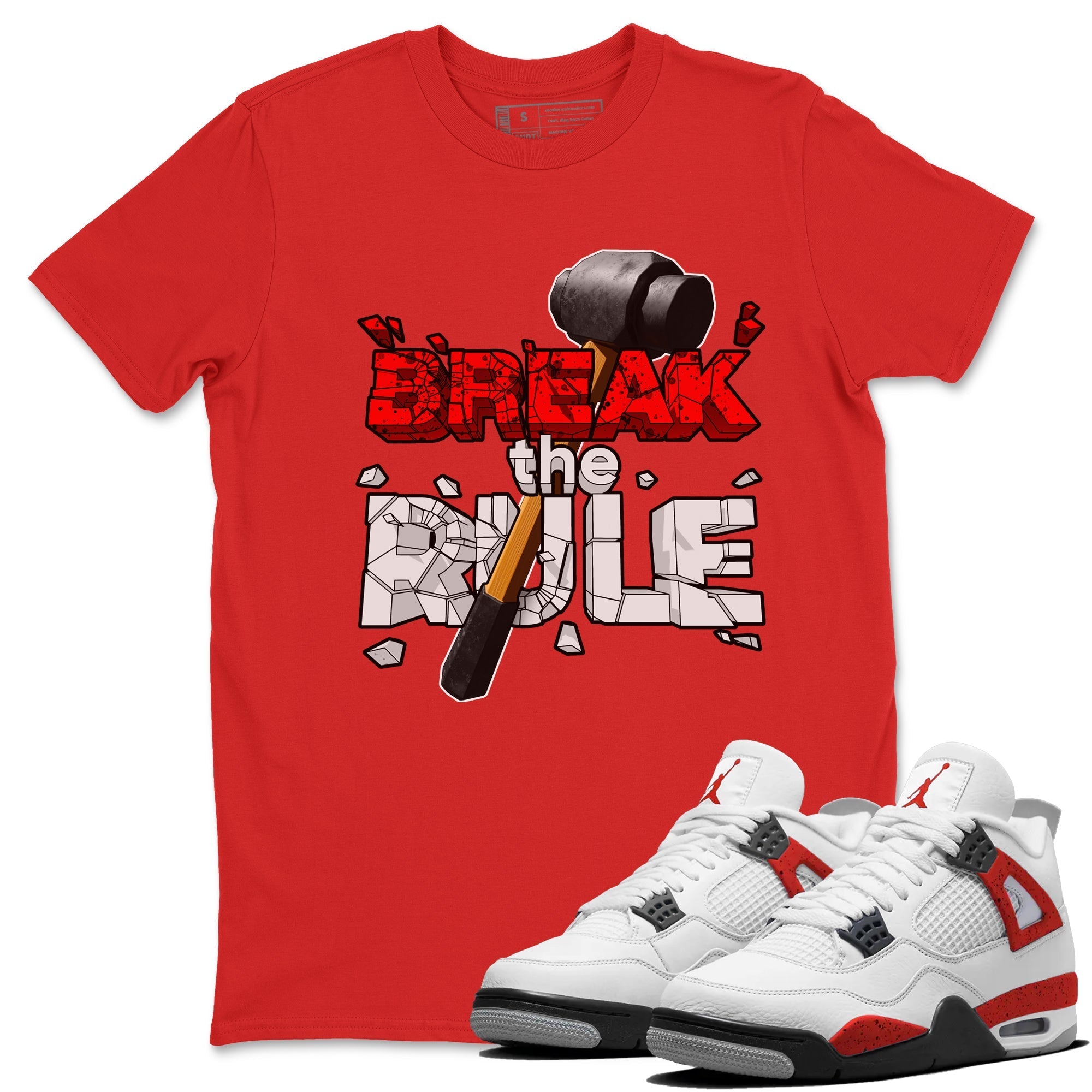 Break The Rule snkmatch Tee - Air Jordan 4 Red Cement