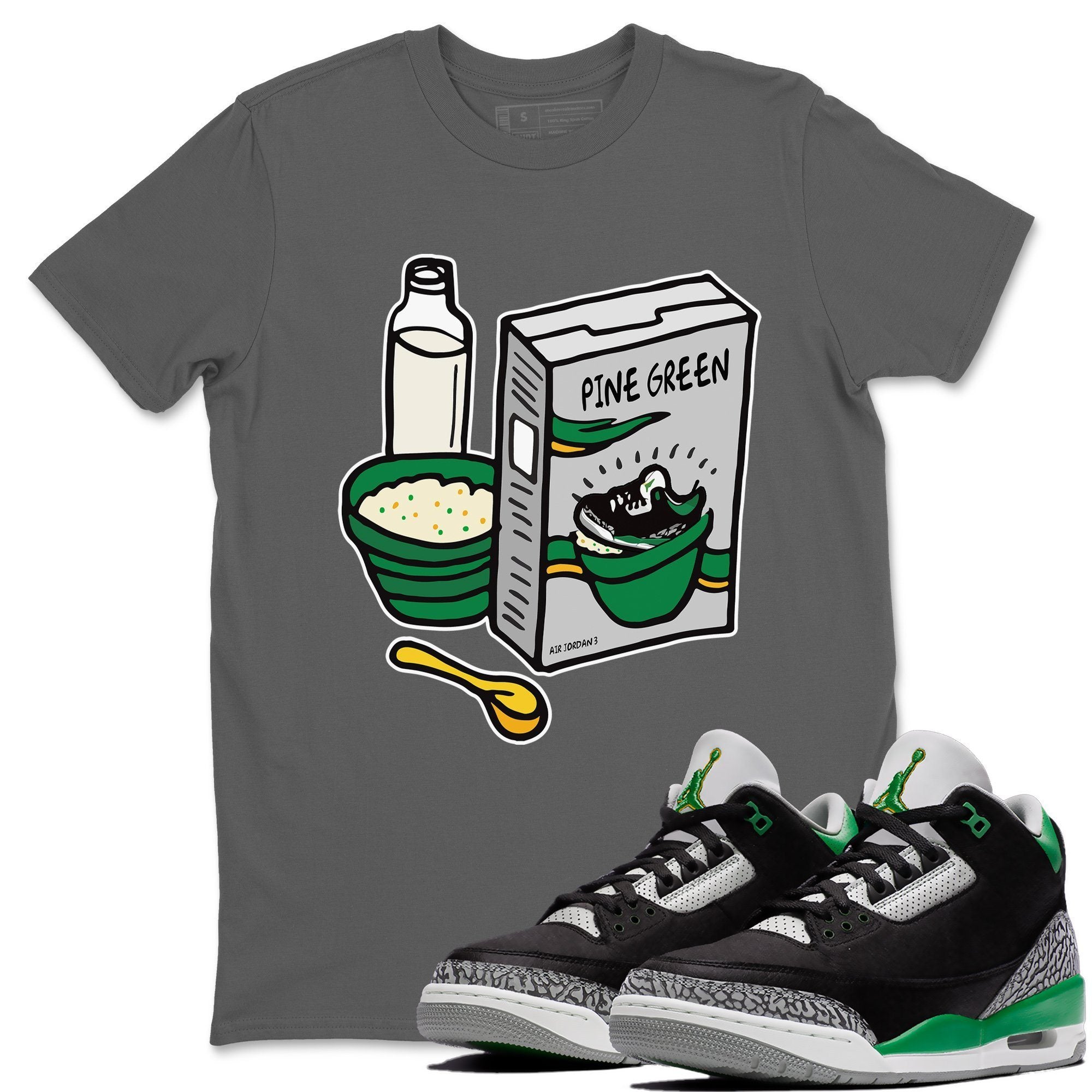 Breakfast Cereal Unisex Tops - Air Jordan 3 Pine Green
