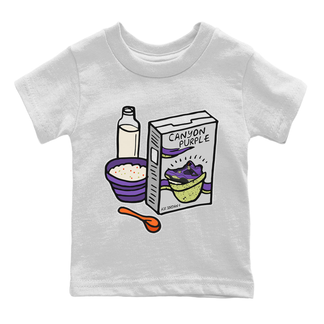 Breakfast Cereal Kids Tops - Air Jordan 4 Canyon Purple