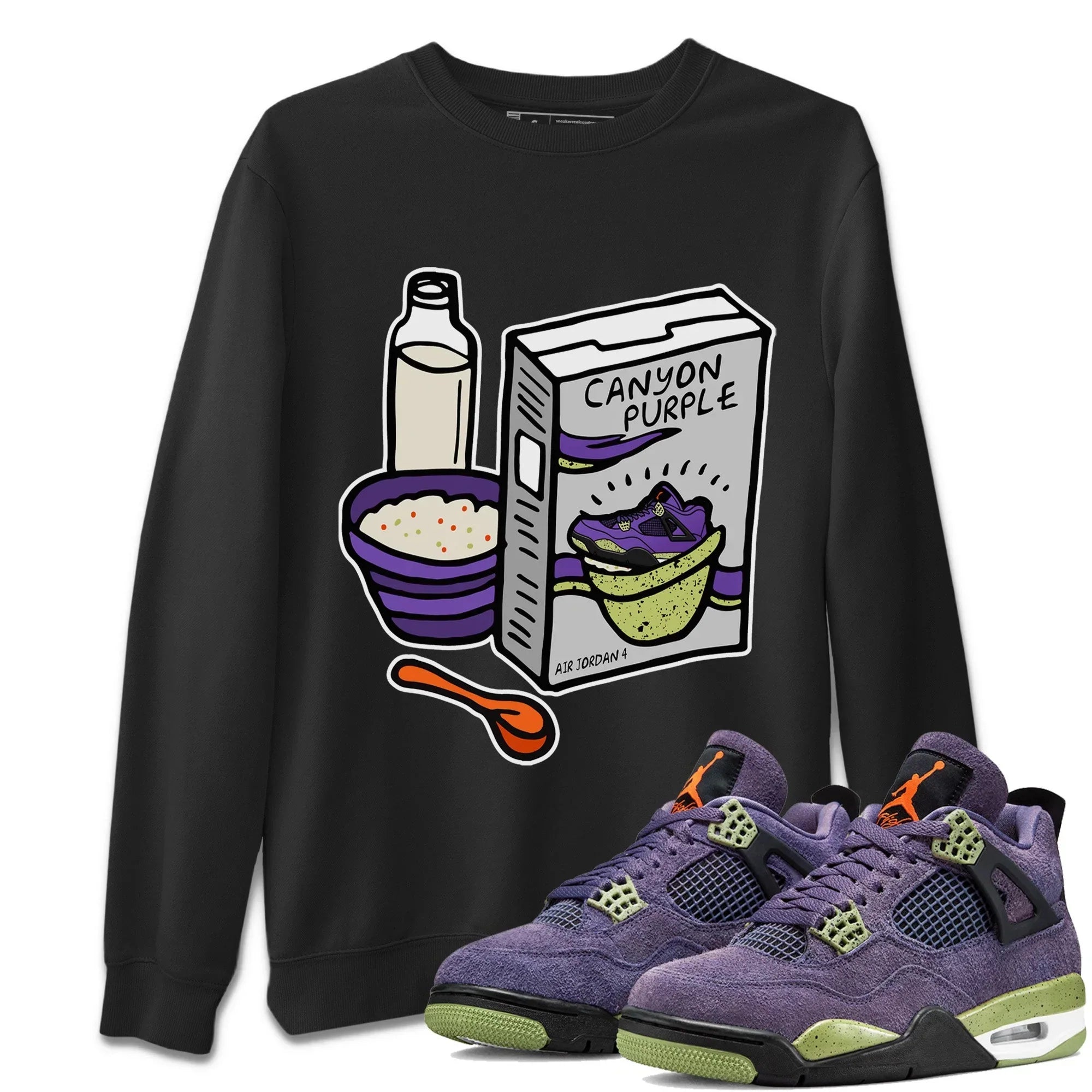 Breakfast Cereal Unisex Tops - Air Jordan 4 Canyon Purple