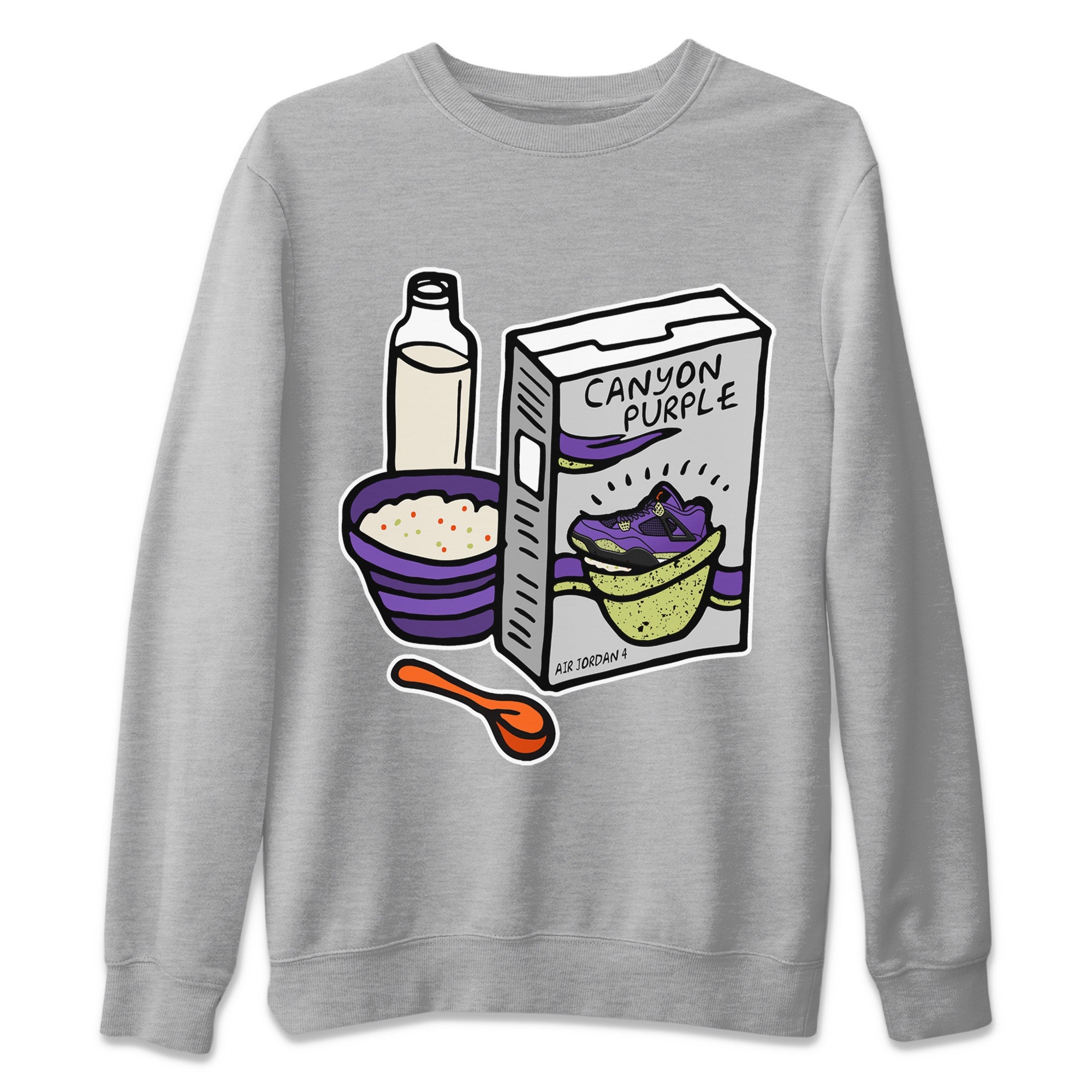 Breakfast Cereal Unisex Tops - Air Jordan 4 Canyon Purple