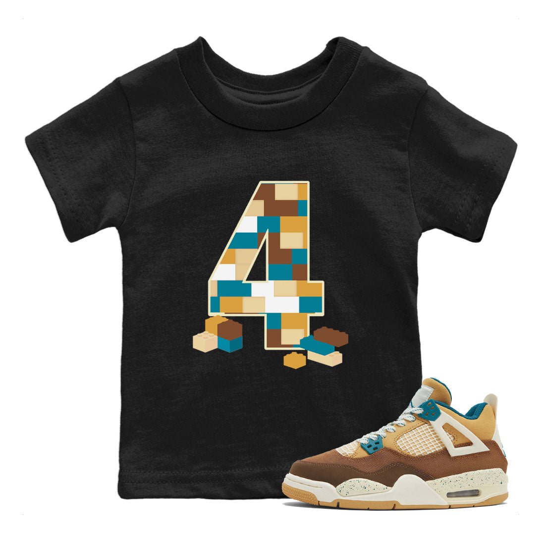 Brick Number Four Kids Tops - Air Jordan 4 Cacao Wow
