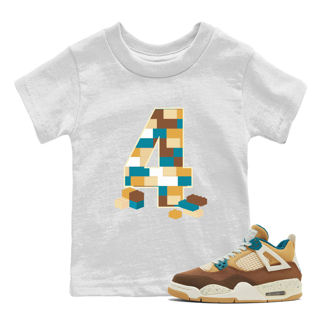 Brick Number Four Kids Tops - Air Jordan 4 Cacao Wow