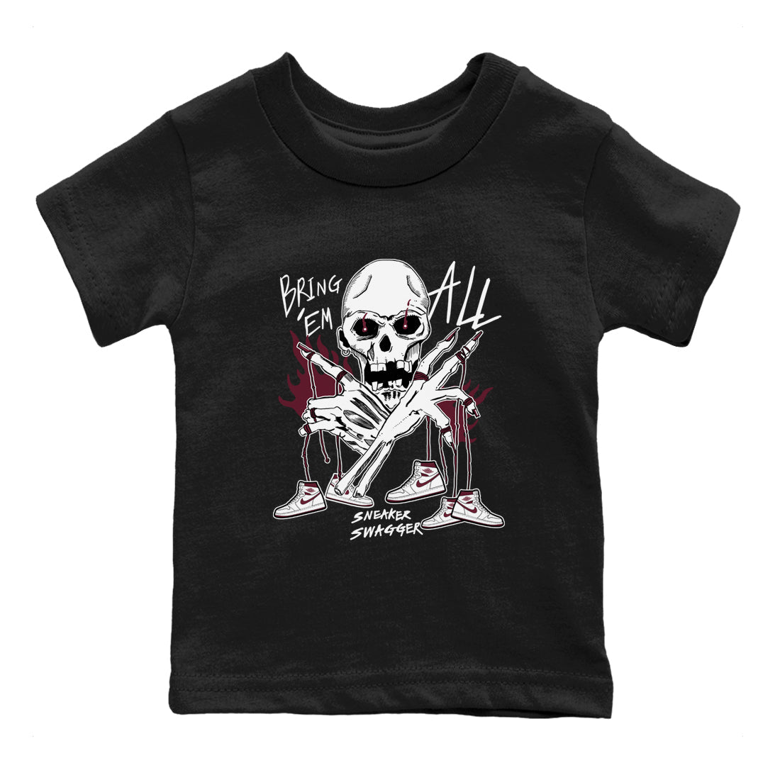 Bring 'Em All snkmatch Tees Kids - Air Jordan 1 Metallic Burgundy