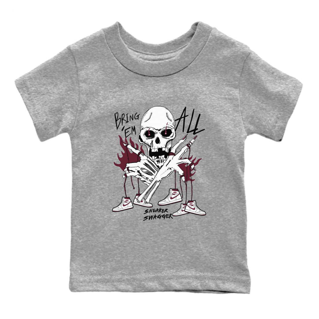 Bring 'Em All snkmatch Tees Kids - Air Jordan 1 Metallic Burgundy