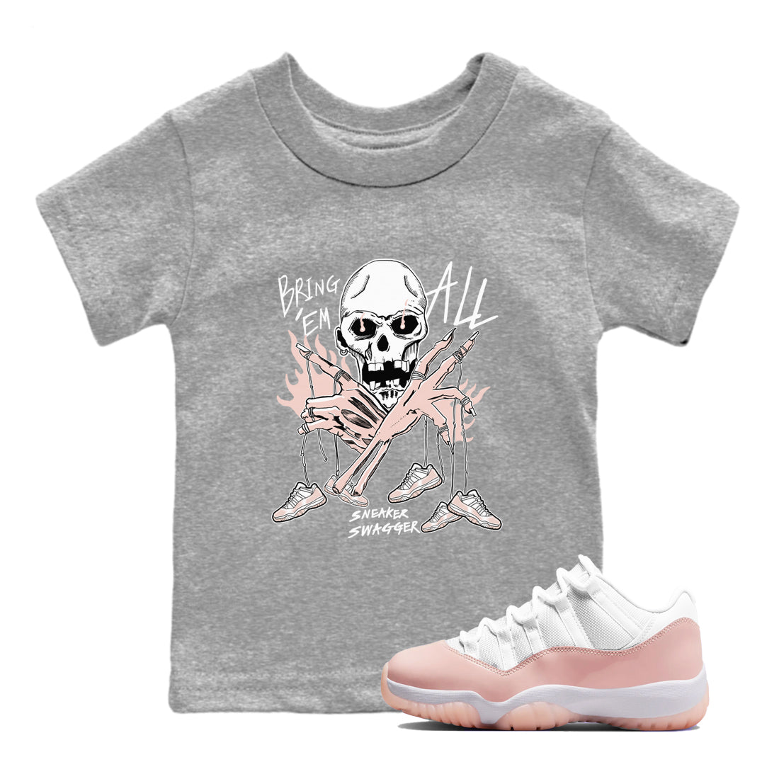 Bring 'Em All snkmatch Tees Kids - Air Jordan 11 Legend Pink
