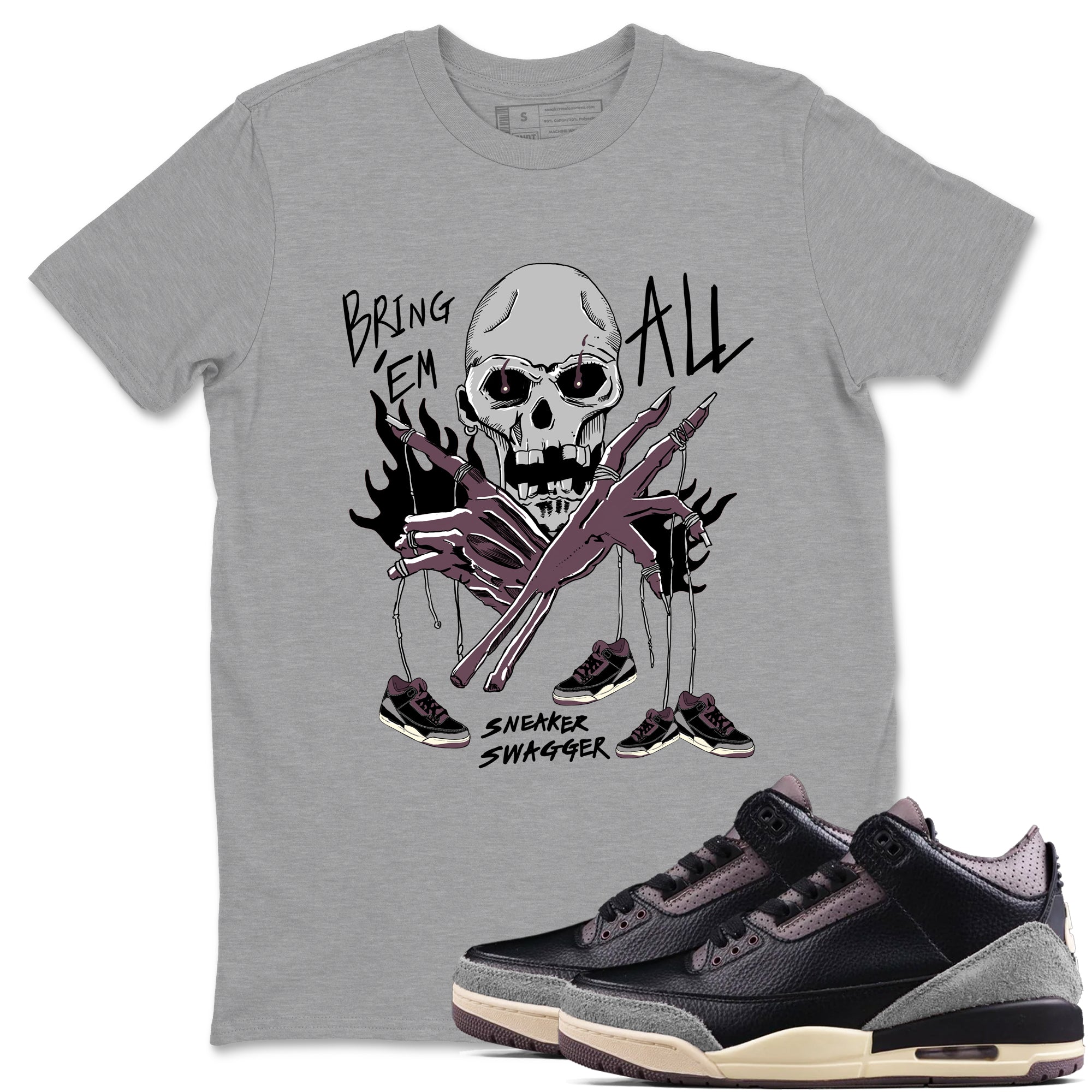 Bring 'Em All snkmatch Tees - Air Jordan 3 A Ma Maniere x Black