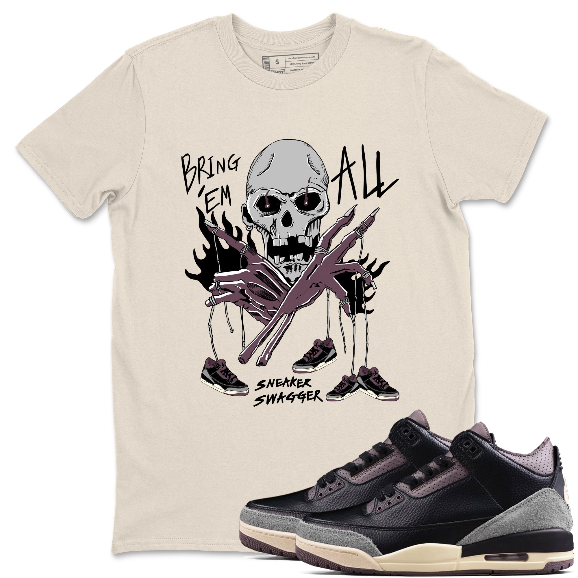 Bring 'Em All snkmatch Tees - Air Jordan 3 A Ma Maniere x Black
