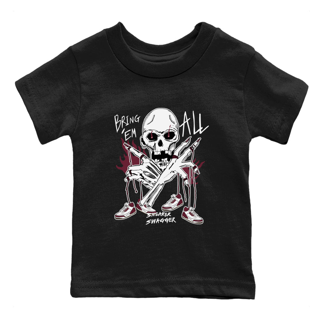 Bring 'Em All snkmatch Tees Kids - Air Jordan 3 A Ma Maniere x Burgundy Crush