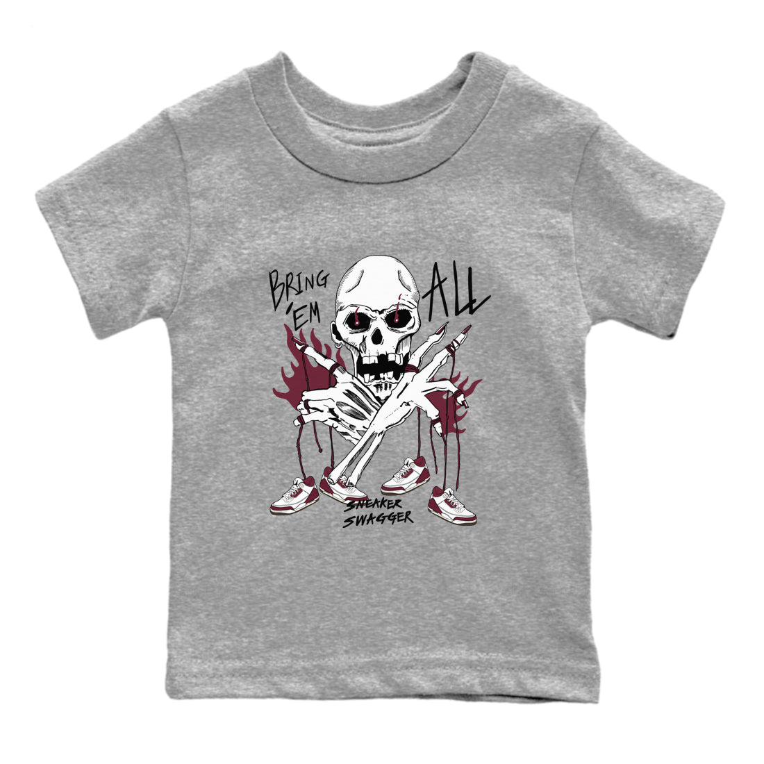 Bring 'Em All snkmatch Tees Kids - Air Jordan 3 A Ma Maniere x Burgundy Crush
