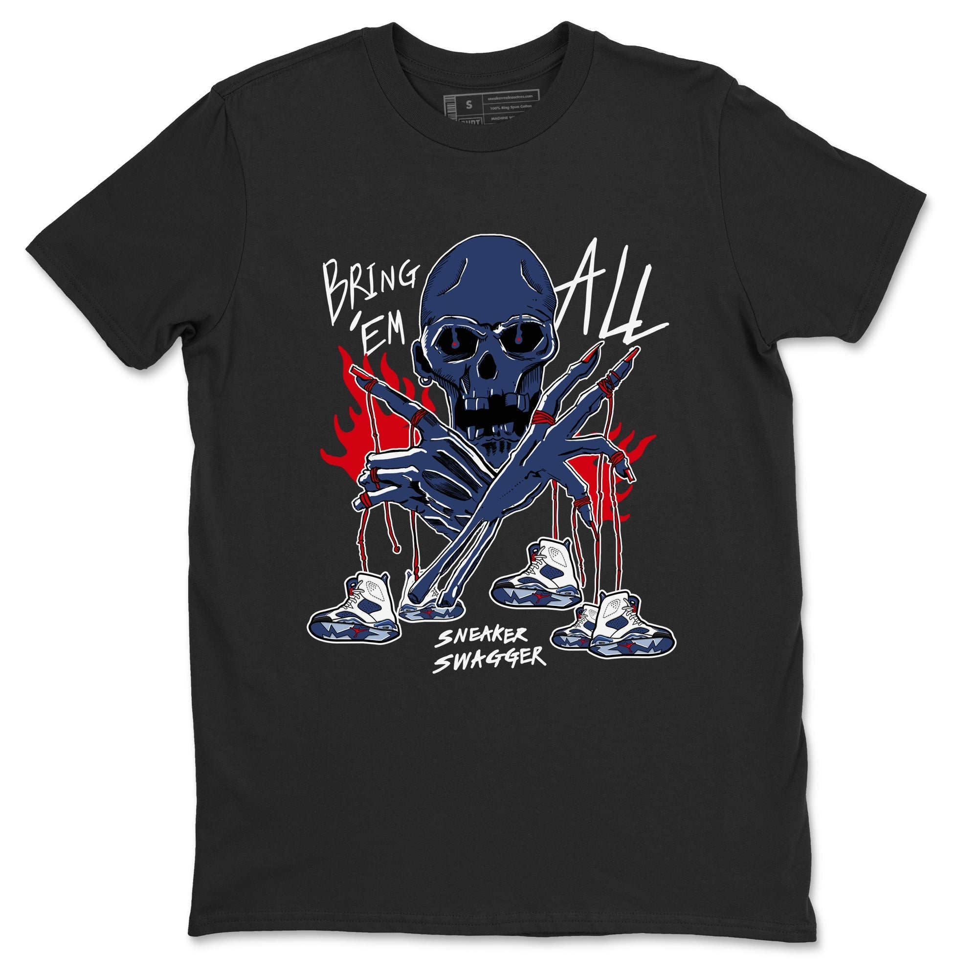 Bring 'Em All snkmatch Tees - Air Jordan 6 White And Midnight Navy