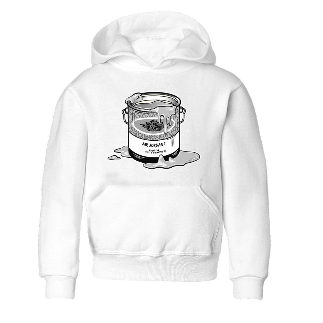 Bucket Kids Tops - Air Jordan 1 White Cement