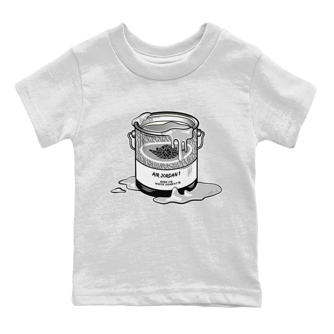 Bucket Kids Tops - Air Jordan 1 White Cement