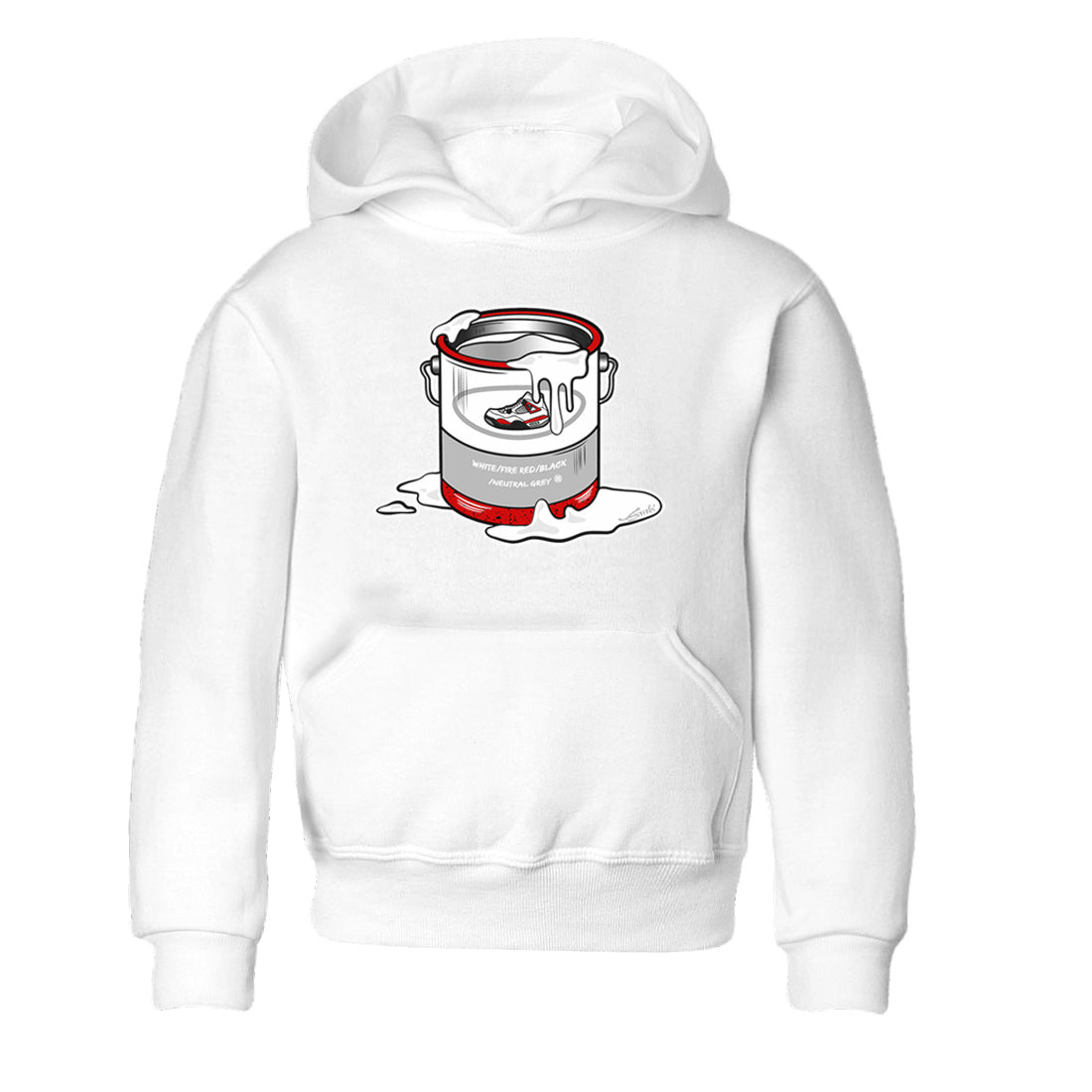 Bucket Kids Tops - Air Jordan 4 Red Cement