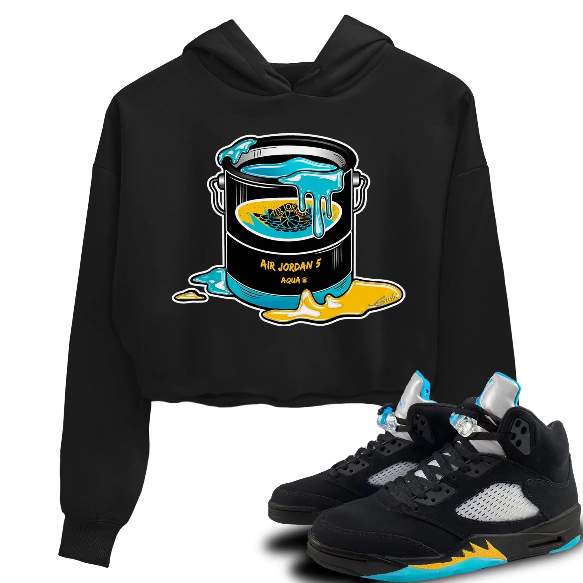 Bucket Women's Tops - Air Jordan 5 Aqua