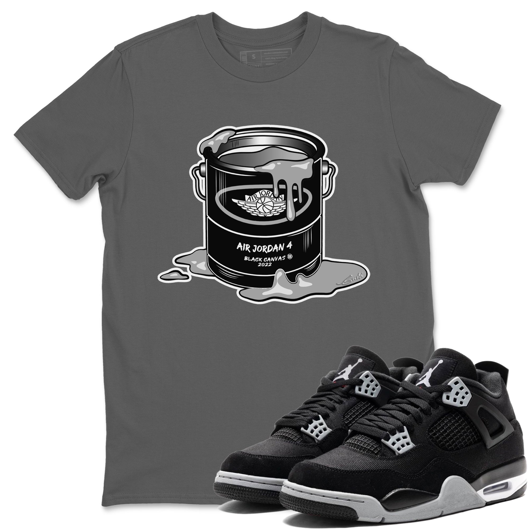 Bucket Unisex Tops - Air Jordan 4 Black Canvas