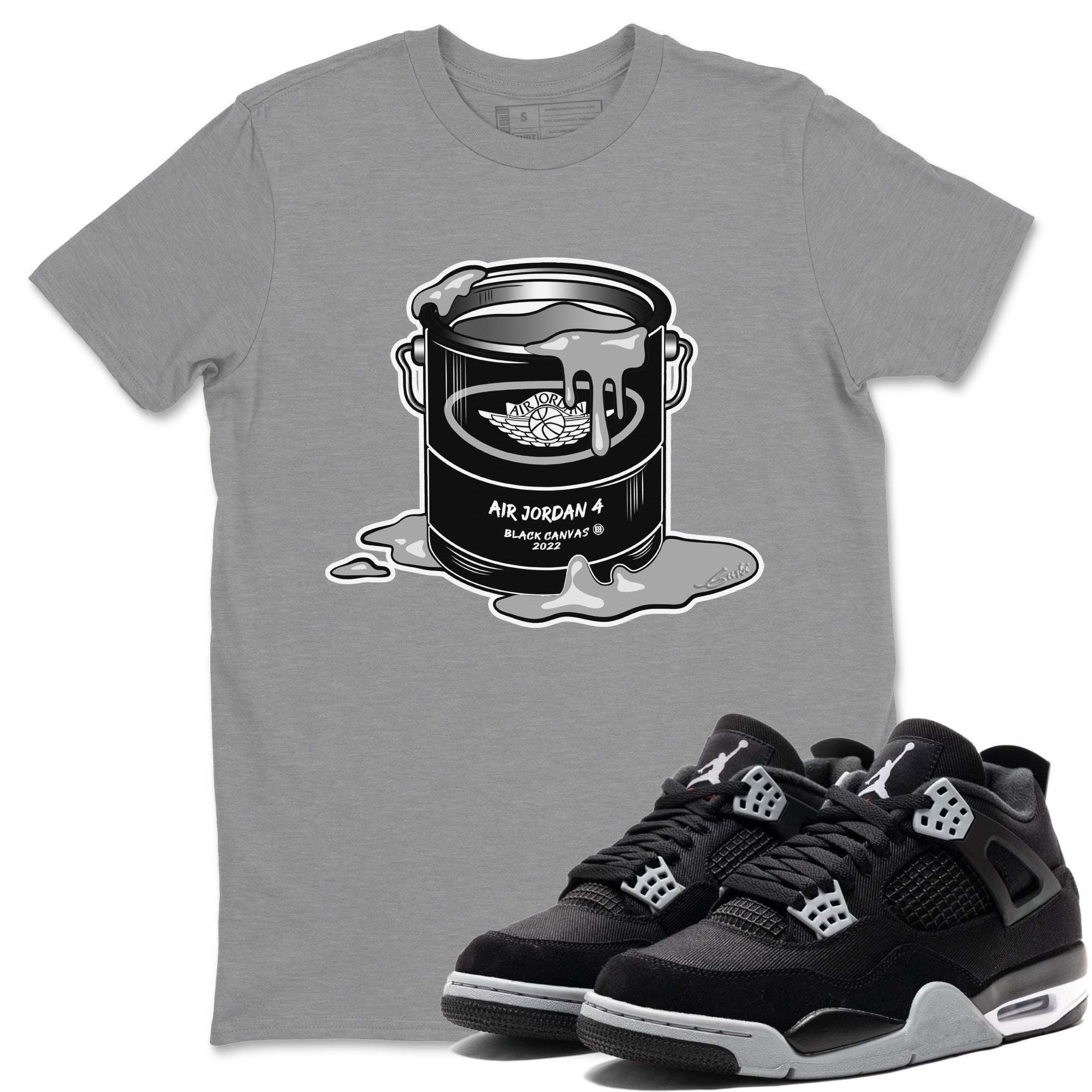 Bucket Unisex Tops - Air Jordan 4 Black Canvas