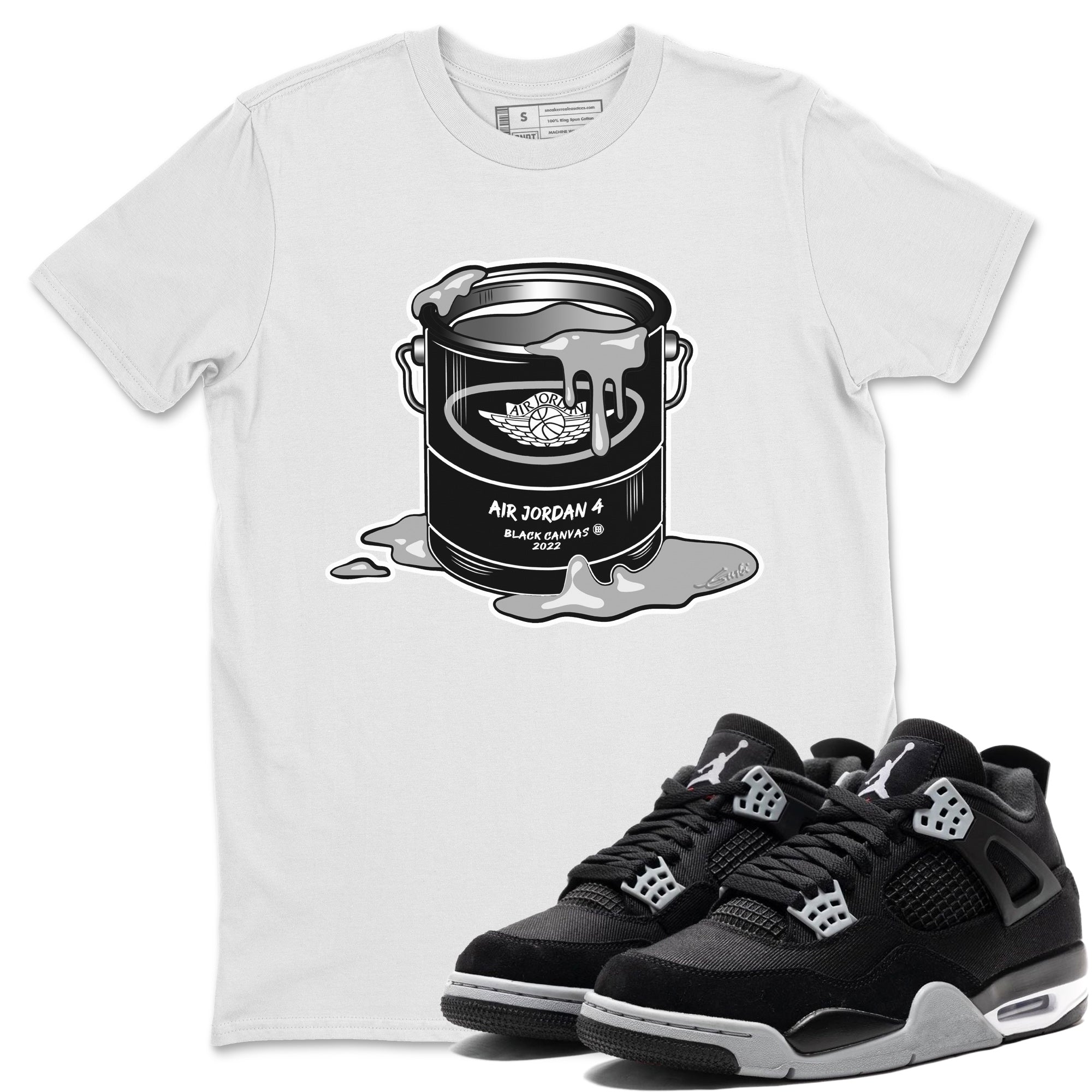 Bucket Unisex Tops - Air Jordan 4 Black Canvas