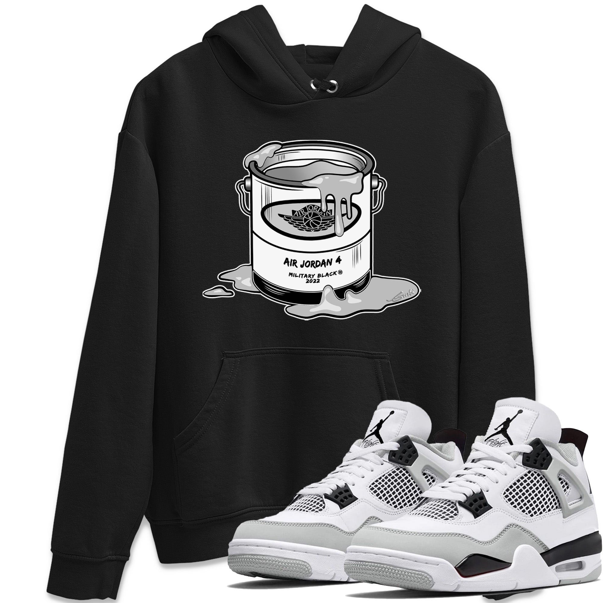 Bucket Unisex Tops - Air Jordan 4 Military Black