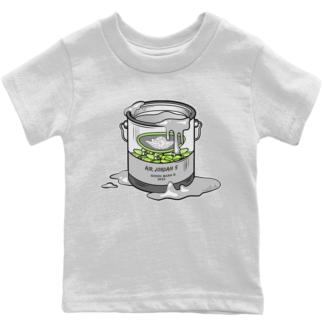 Bucket Kids Tops - Air Jordan 5 Green Bean
