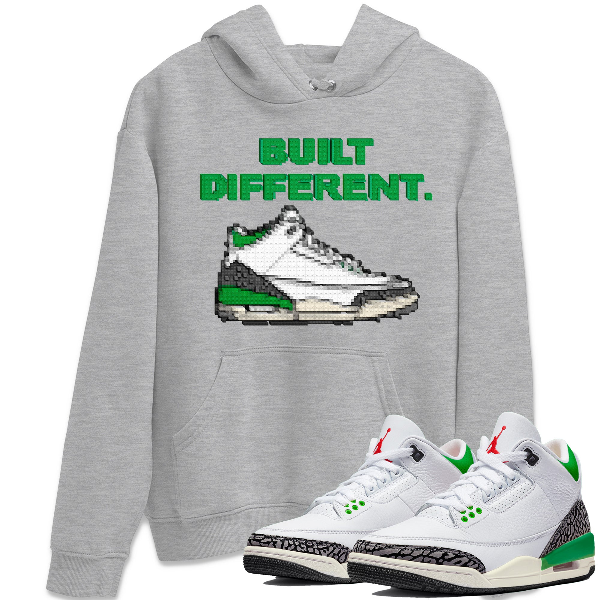 Built Different Unisex Tops - Air Jordan 3 Lucky Green