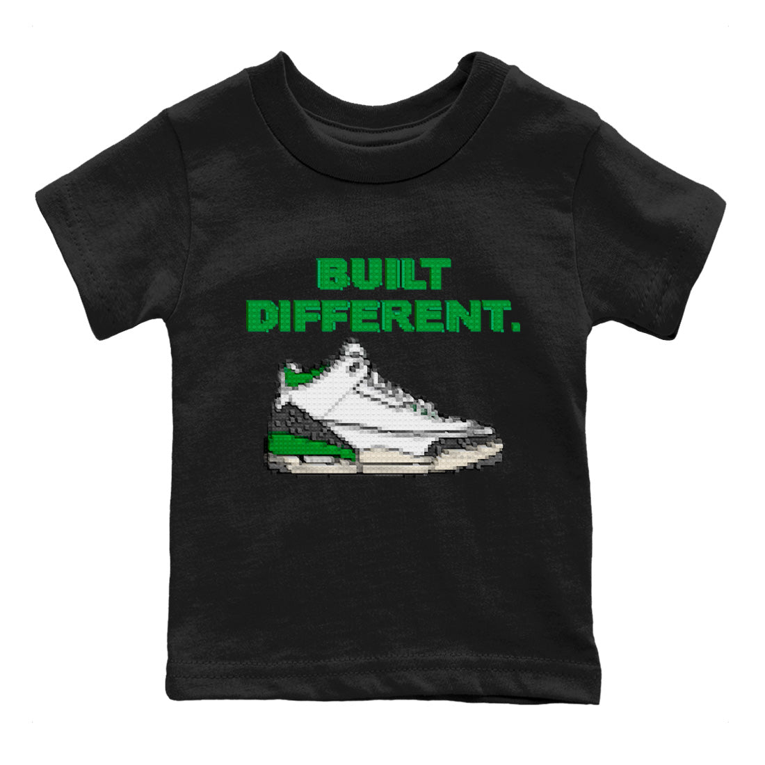 Built Different Kids Tops - Air Jordan 3 Lucky Green
