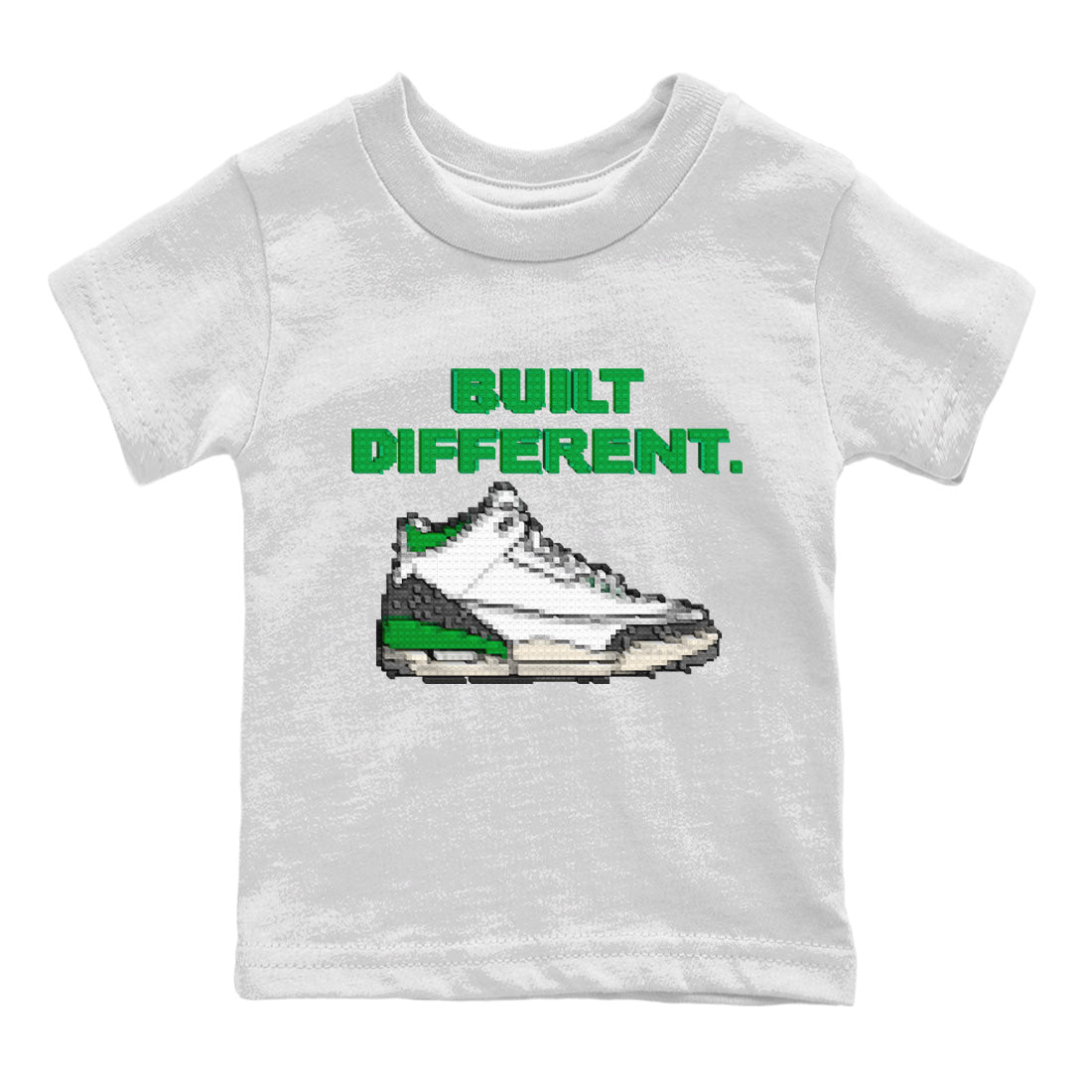 Built Different Kids Tops - Air Jordan 3 Lucky Green