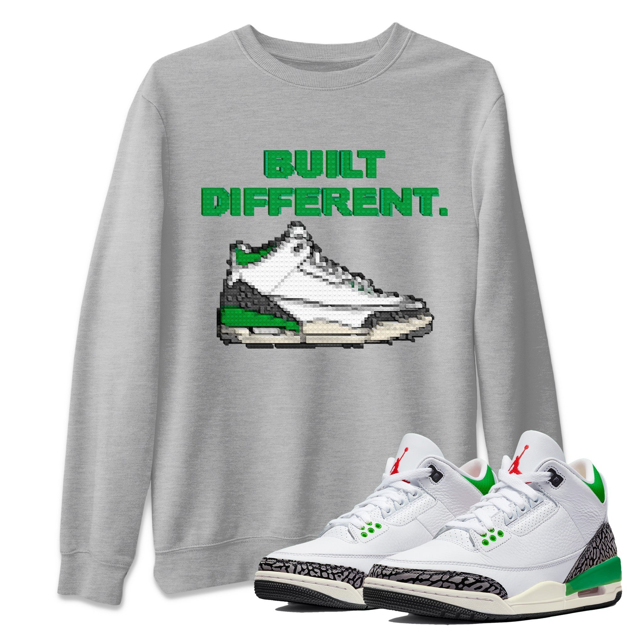 Built Different Unisex Tops - Air Jordan 3 Lucky Green
