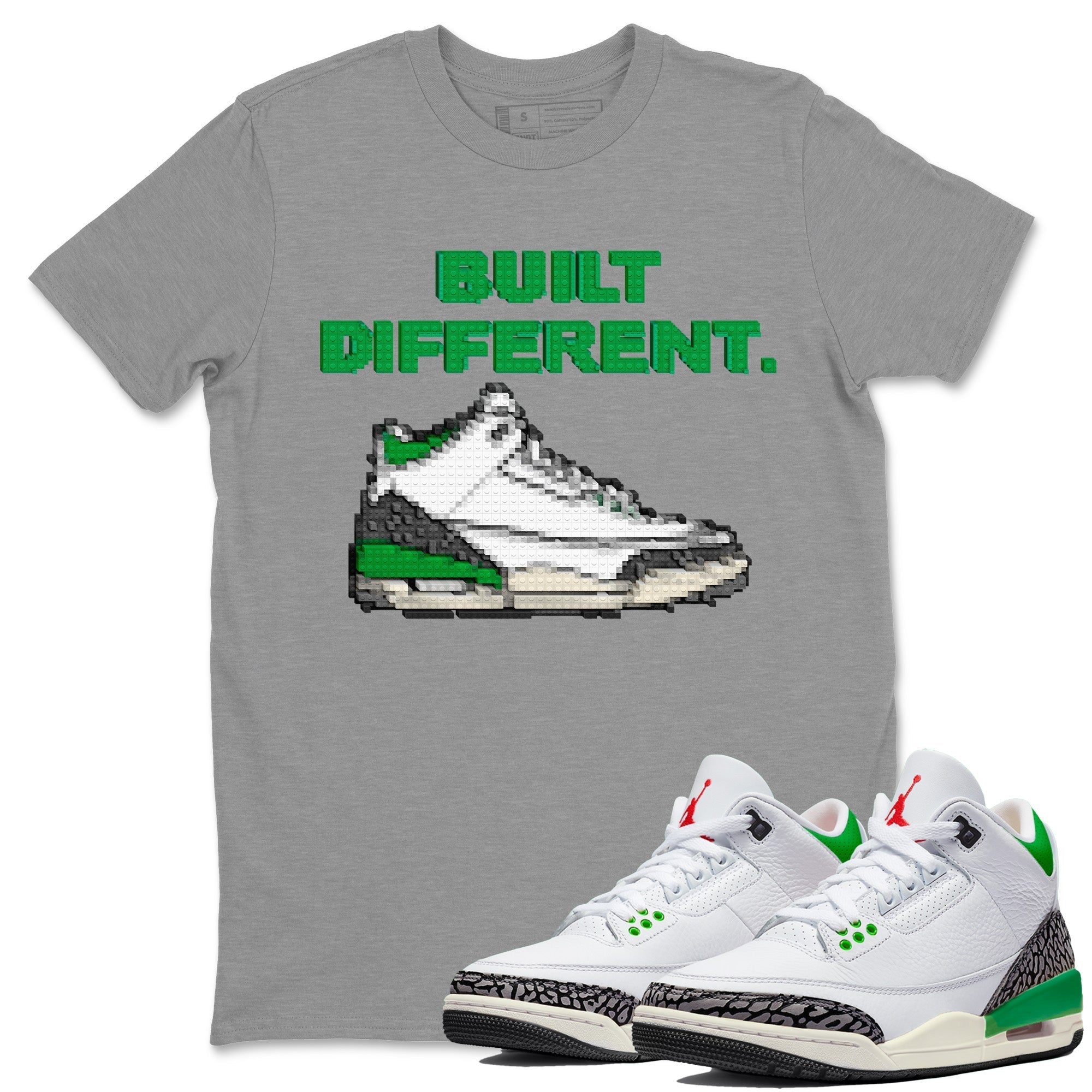 Built Different Unisex Tops - Air Jordan 3 Lucky Green
