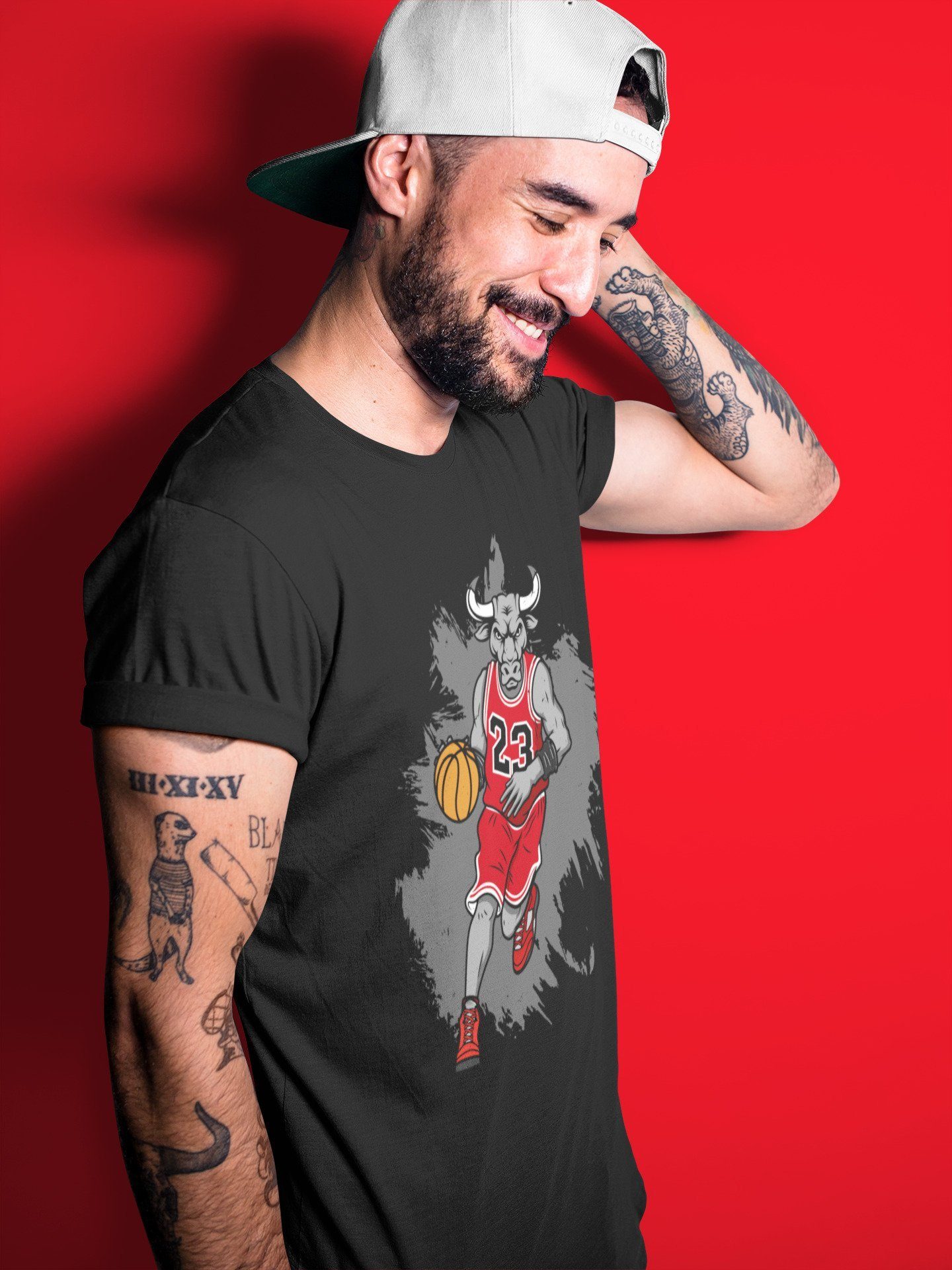 Bull Figure Unisex Tops - Air Jordan 5 Raging Bull