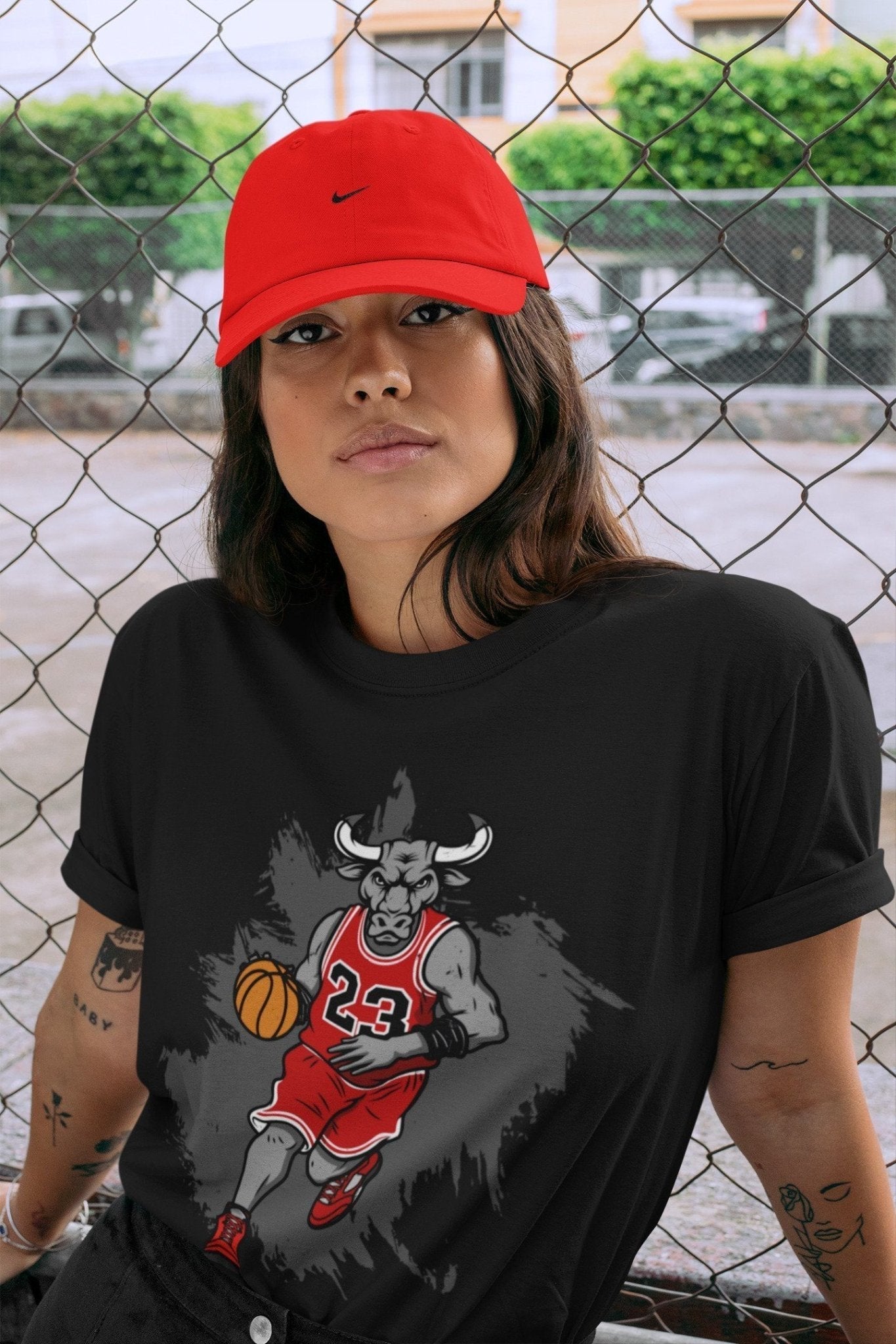 Bull Figure Unisex Tops - Air Jordan 5 Raging Bull