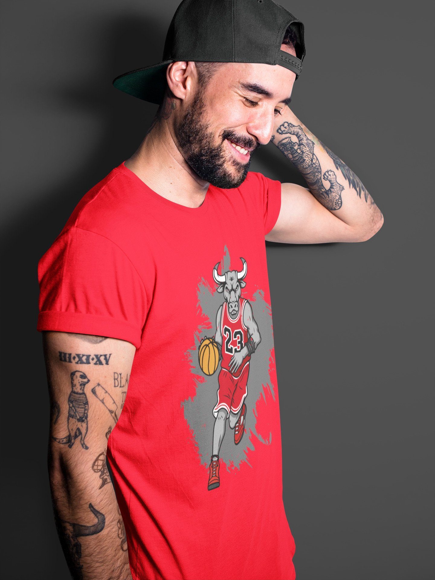 Bull Figure Unisex Tops - Air Jordan 5 Raging Bull