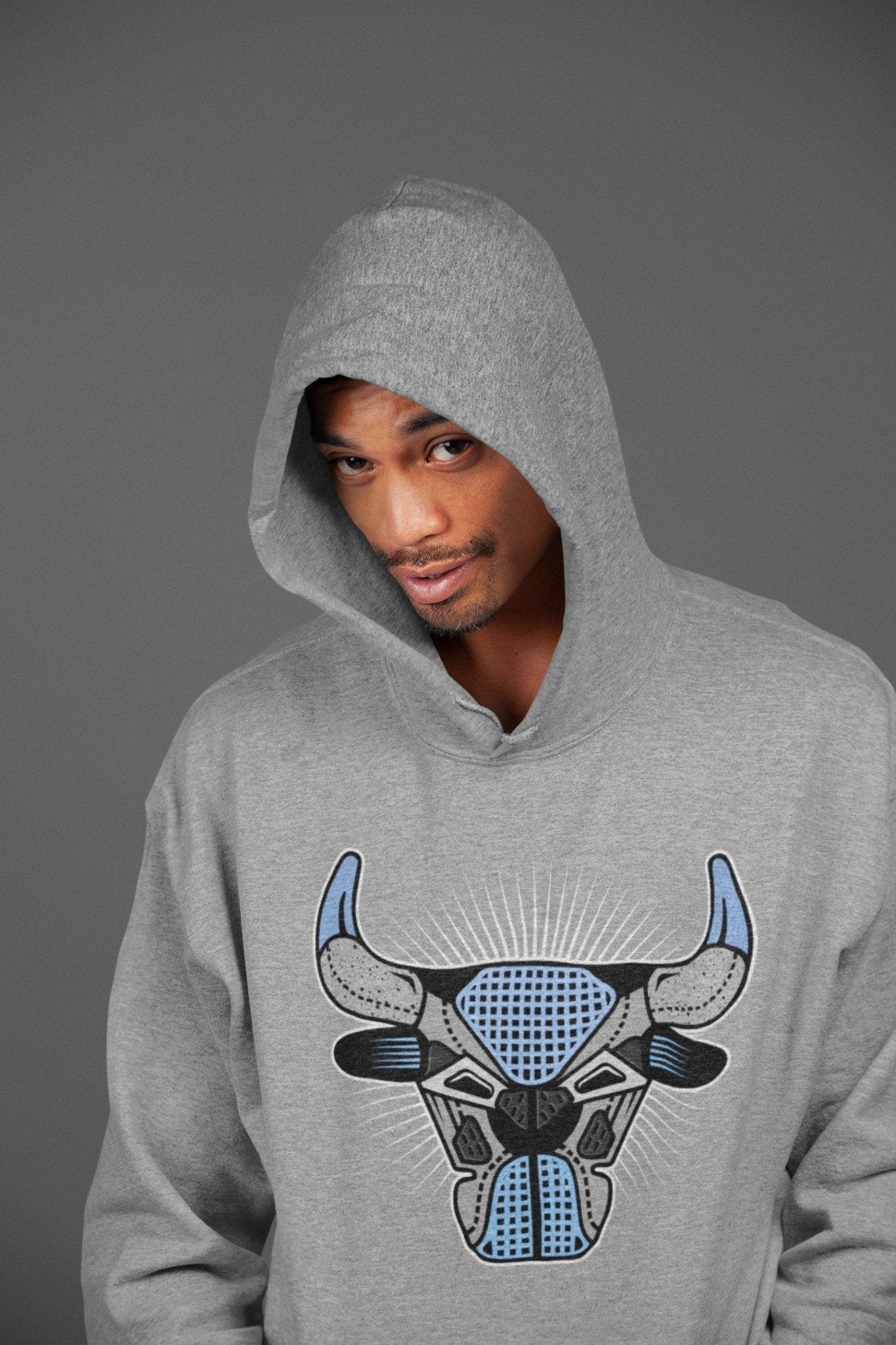 Bull Head Unisex Tops - Air Jordan 4 University Blue