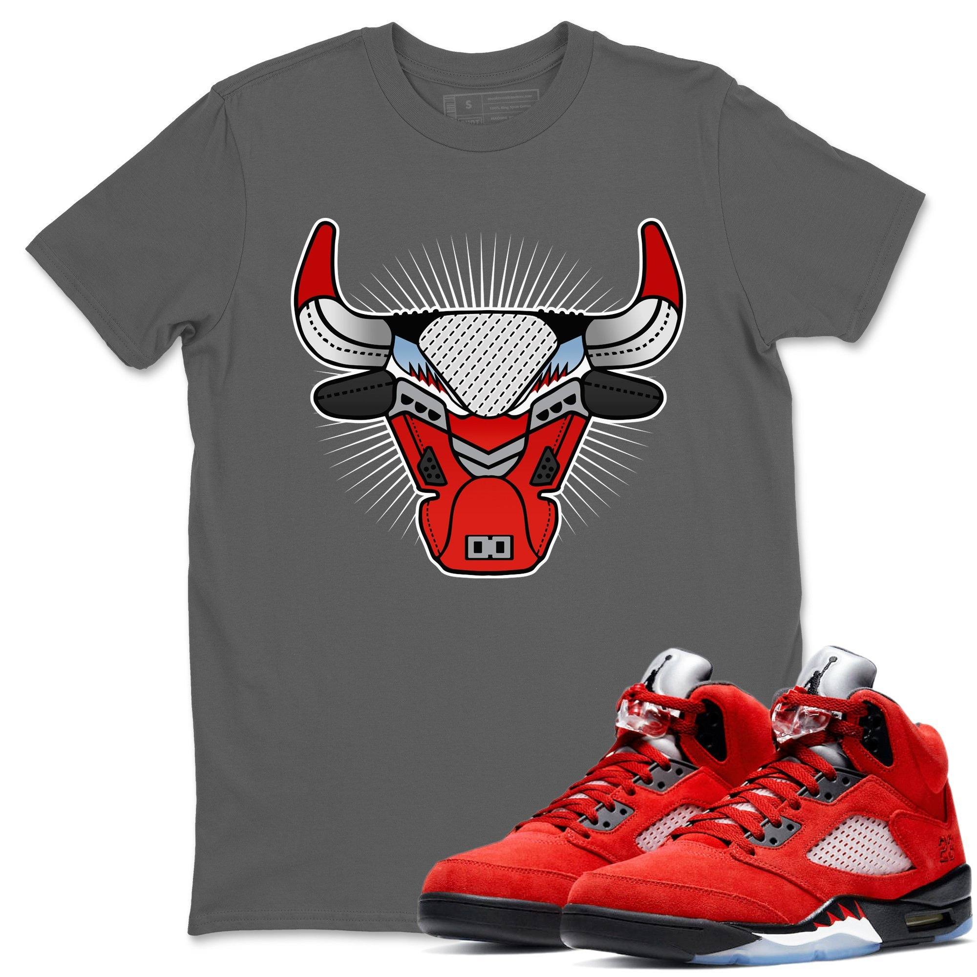 Bull Head Unisex Tops - Air Jordan 5 Raging Bull