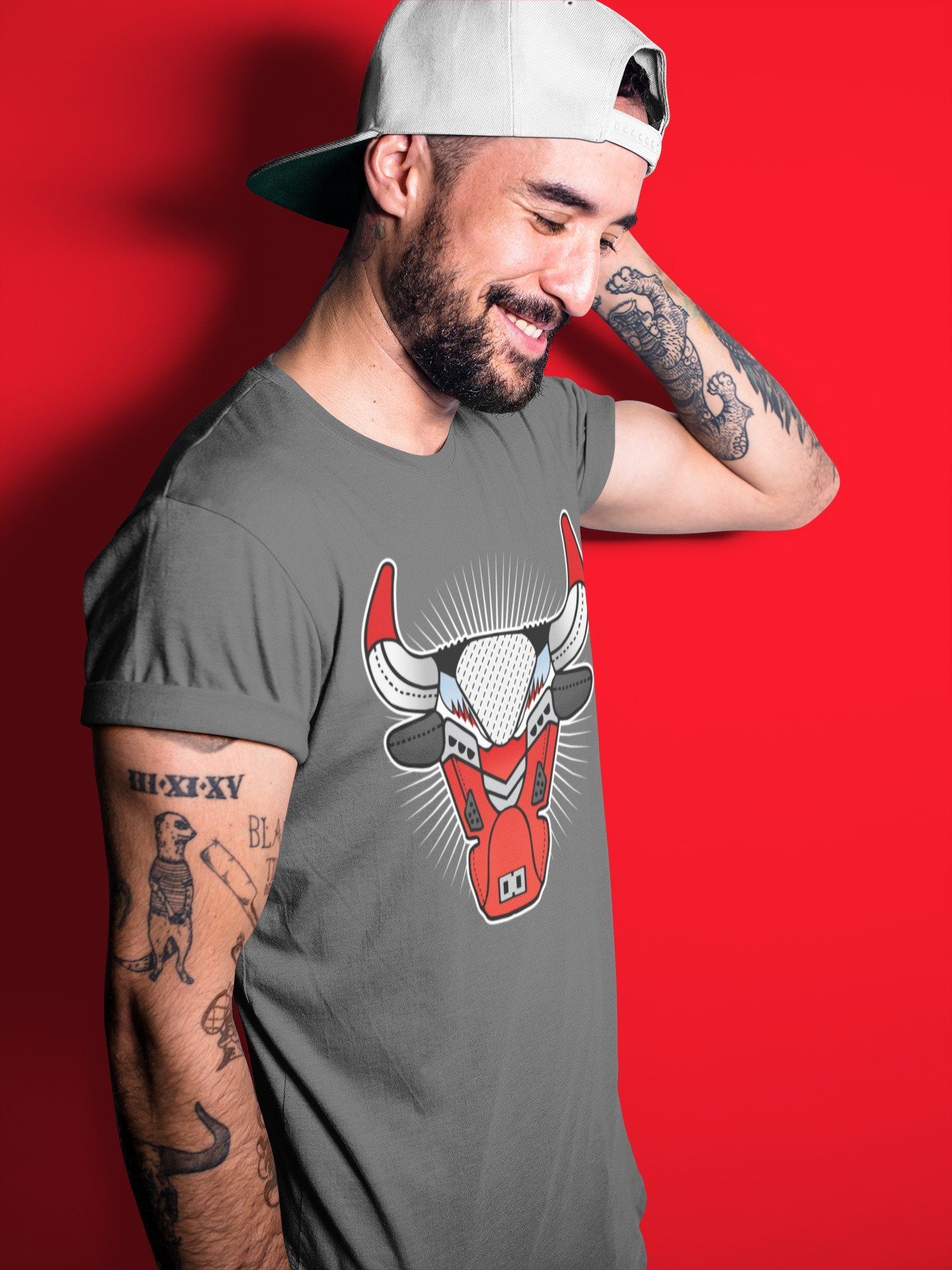 Bull Head Unisex Tops - Air Jordan 5 Raging Bull