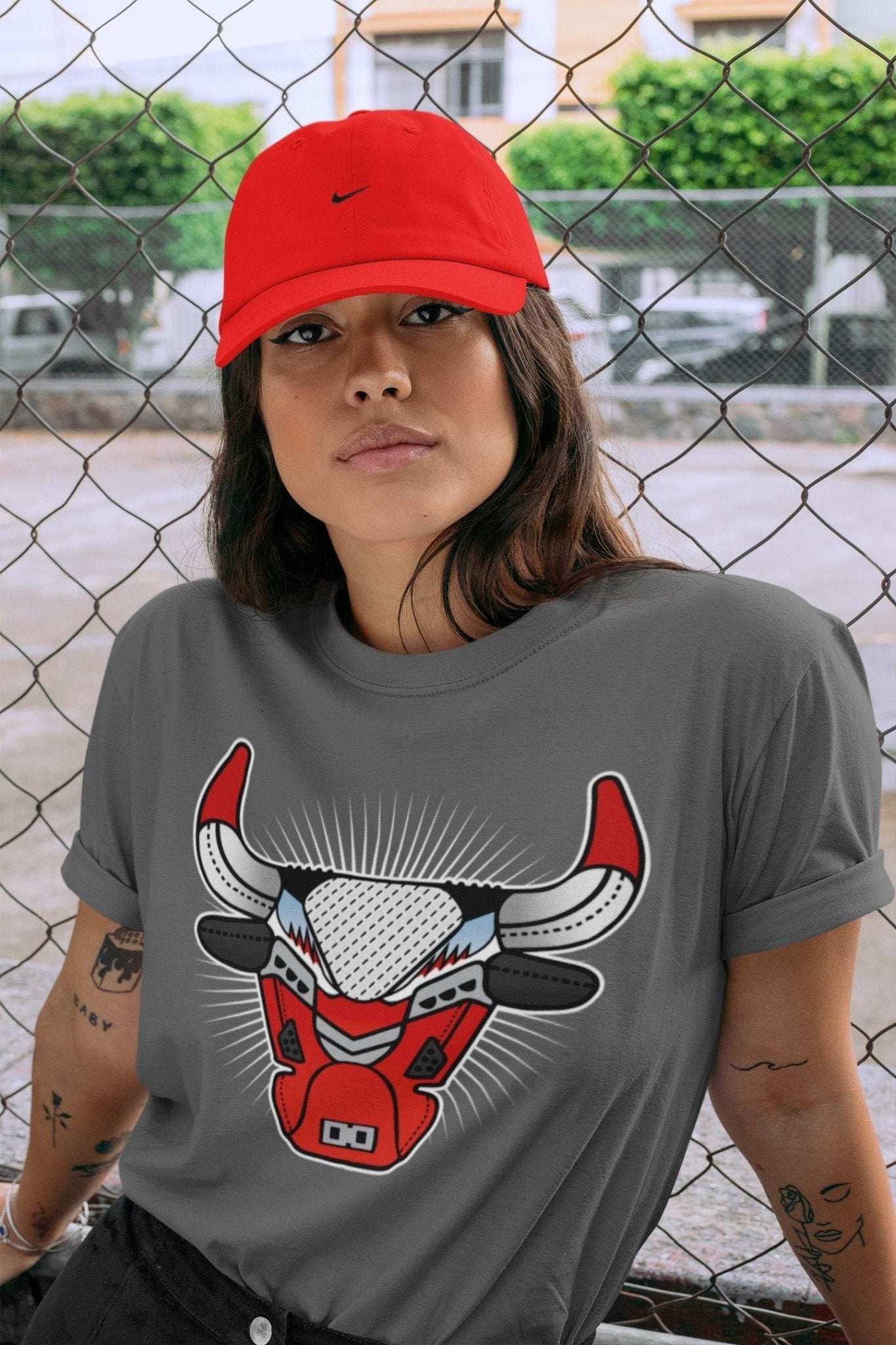 Bull Head Unisex Tops - Air Jordan 5 Raging Bull