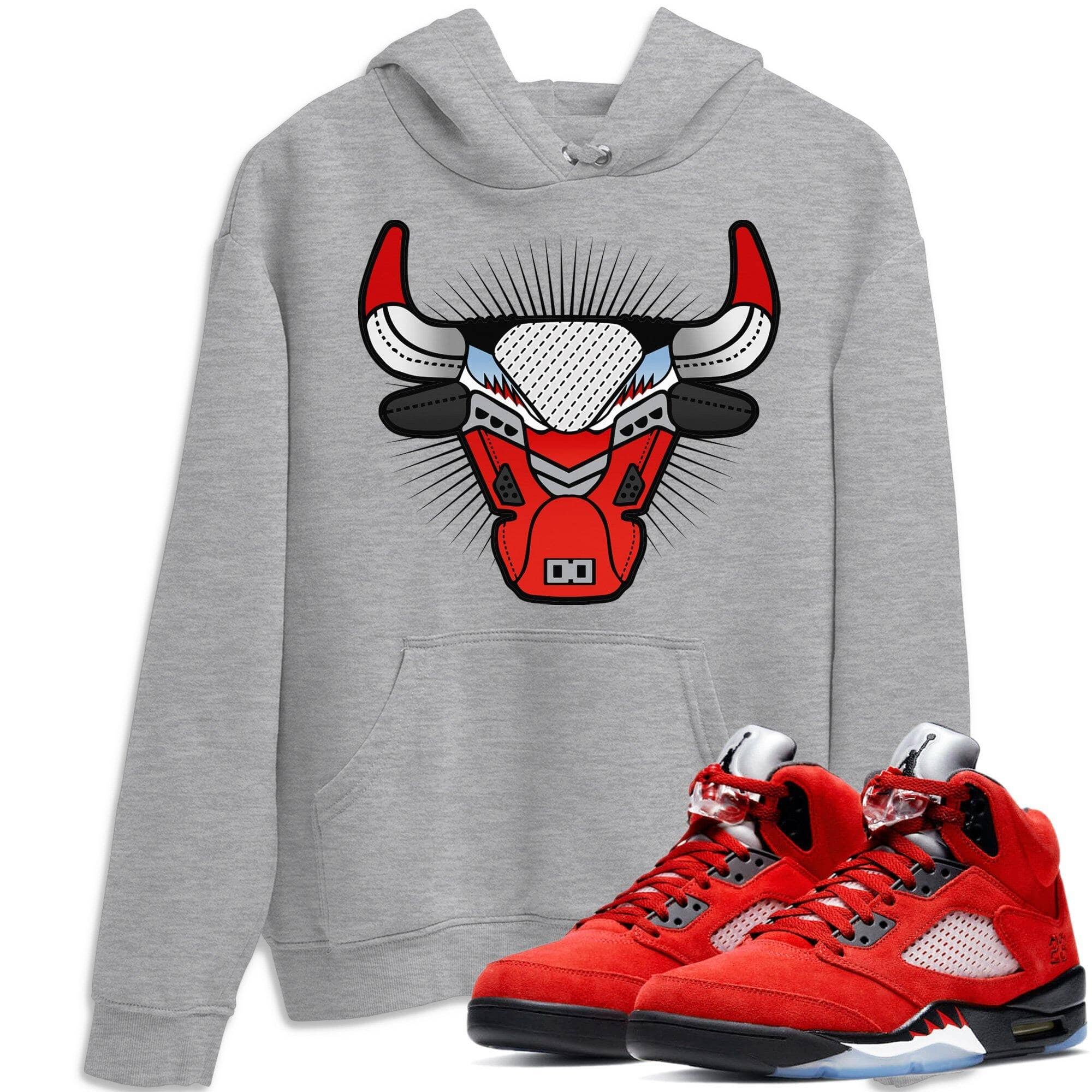 Bull Head Unisex Tops - Air Jordan 5 Raging Bull