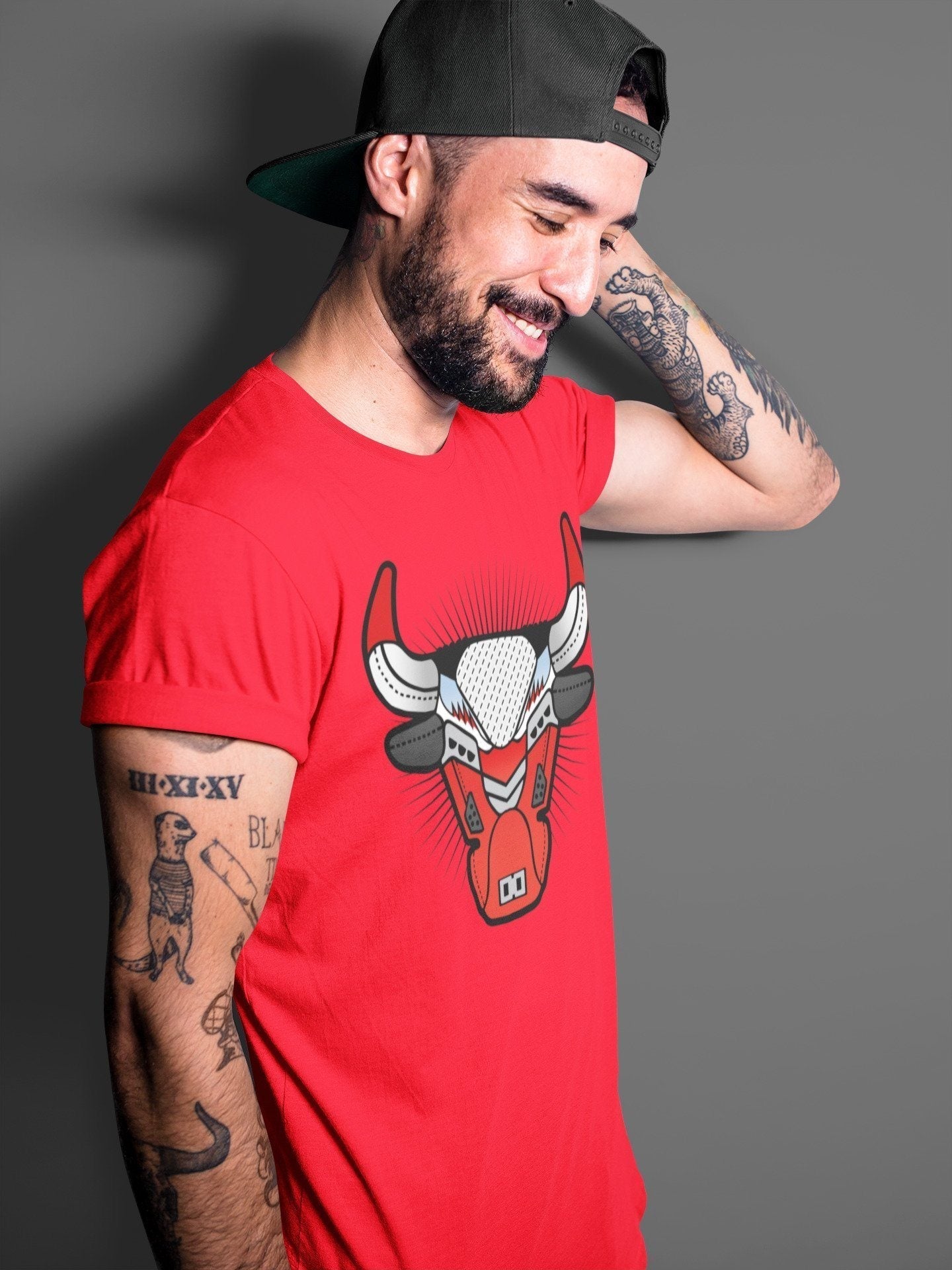 Bull Head Unisex Tops - Air Jordan 5 Raging Bull