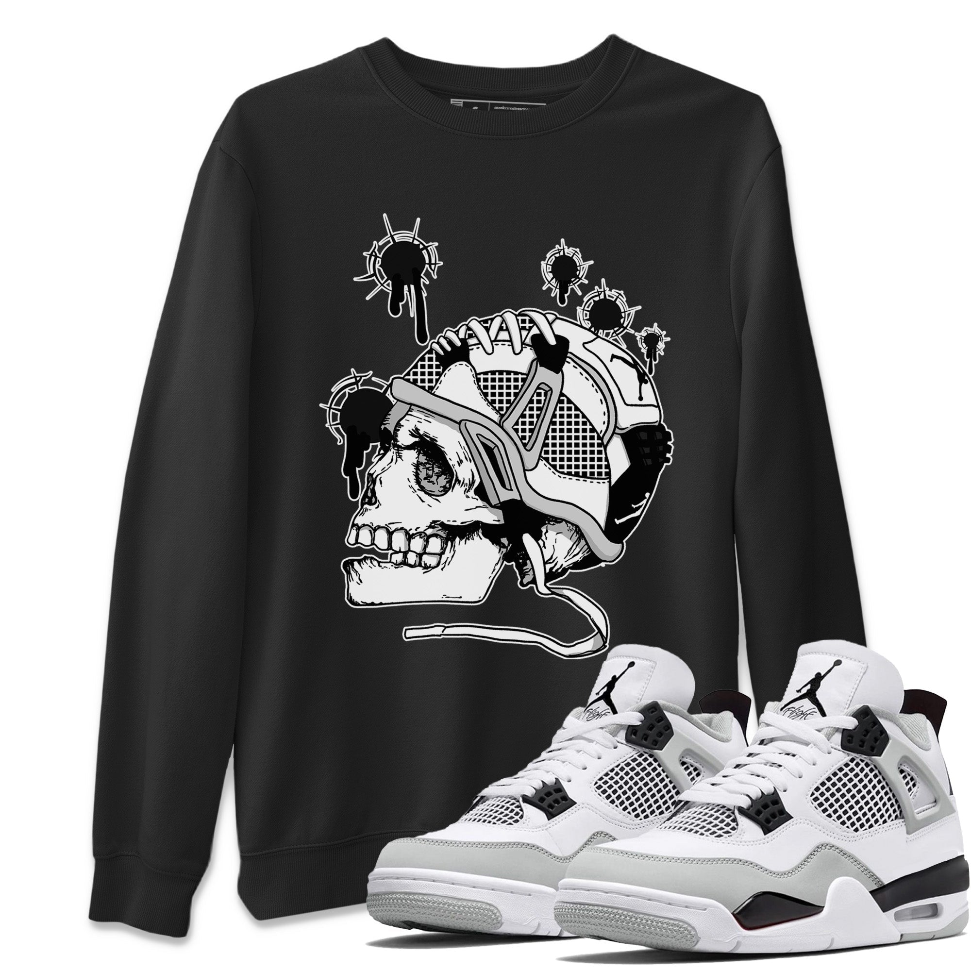 Bullet Holes Unisex Tops - Air Jordan 4 Military Black