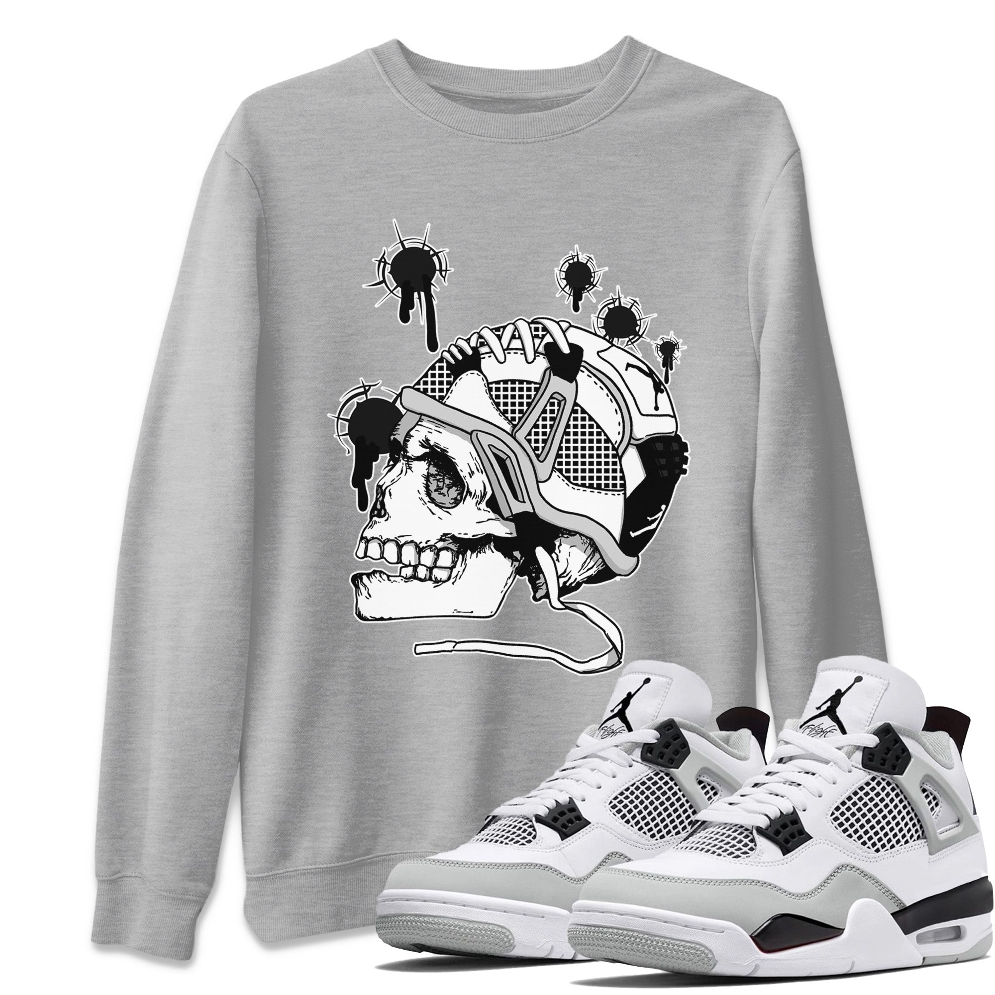 Bullet Holes Unisex Tops - Air Jordan 4 Military Black