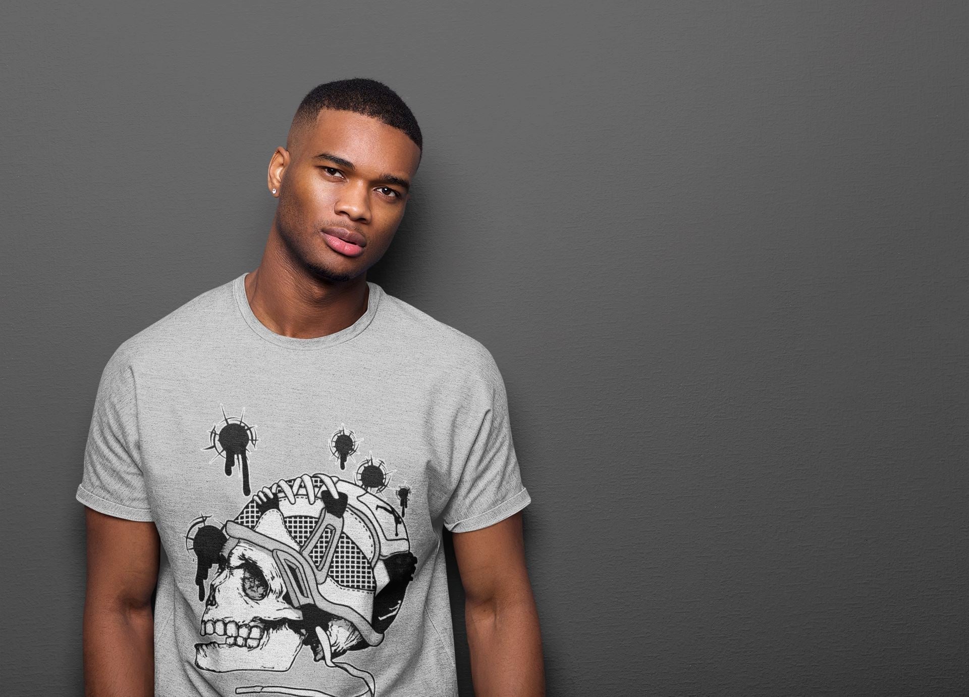 Bullet Holes Unisex Tops - Air Jordan 4 Military Black